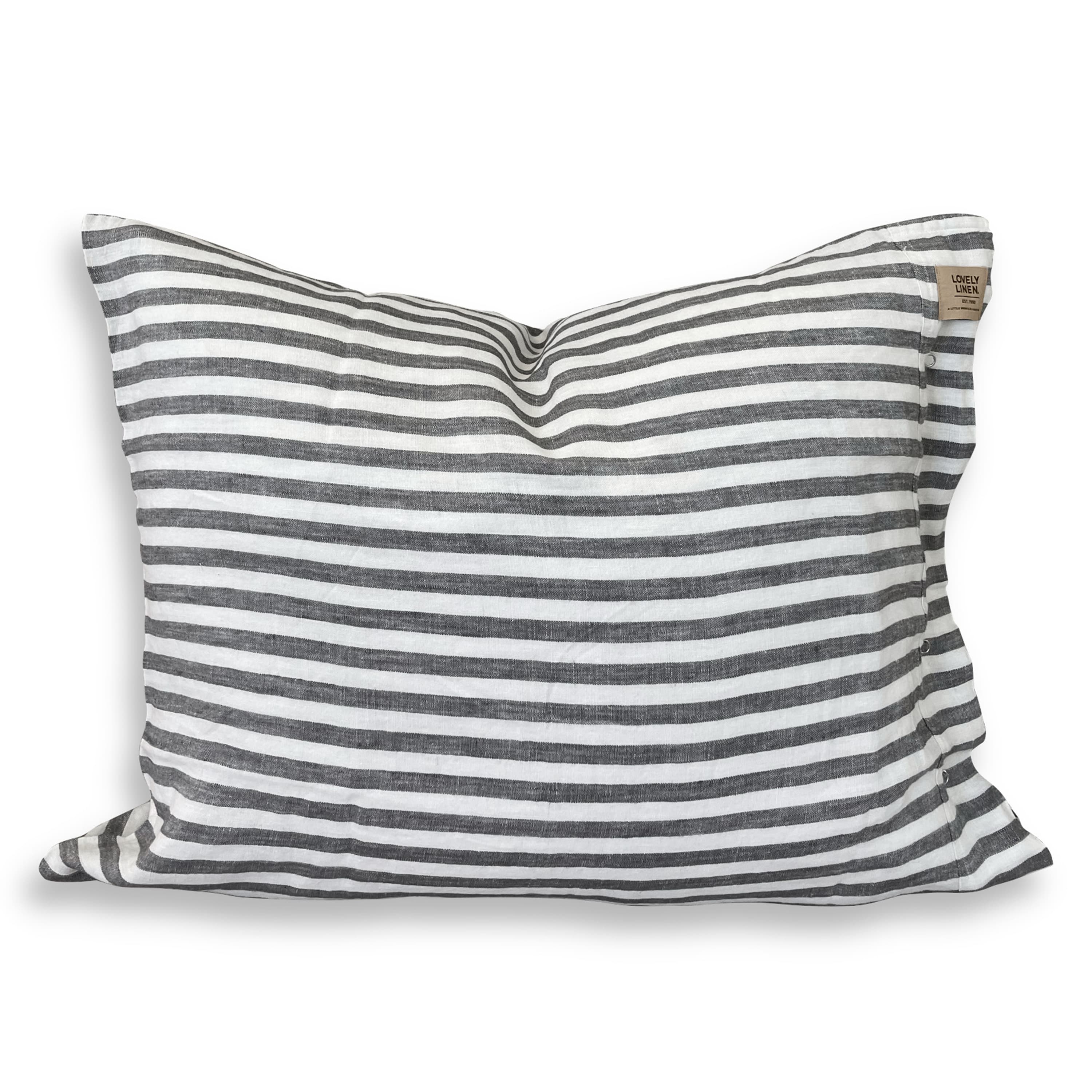 Misty Kissenbezug Leinen Edge Dark Grey 50x60