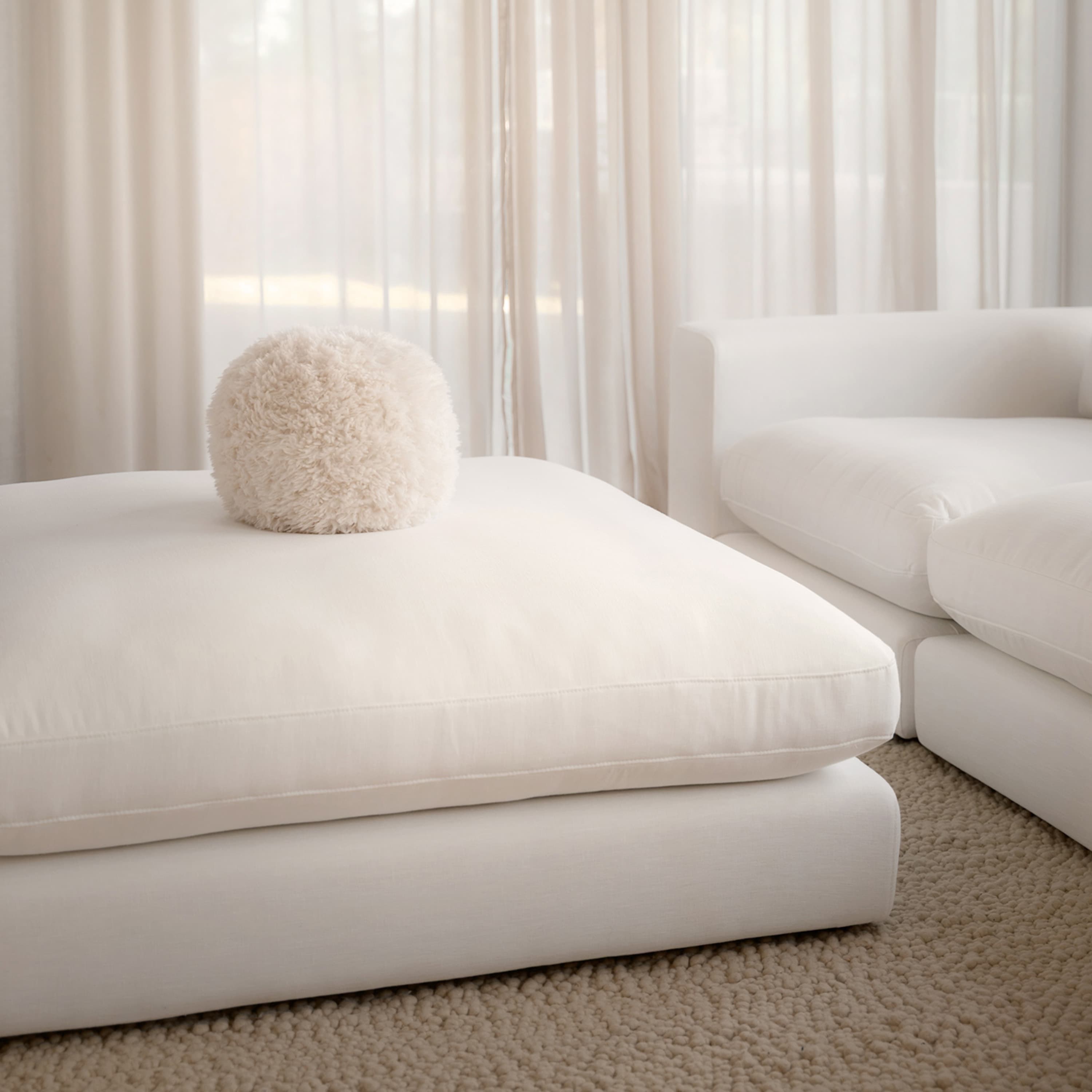 Sphere Zierkissen Creme Teddy Ø36