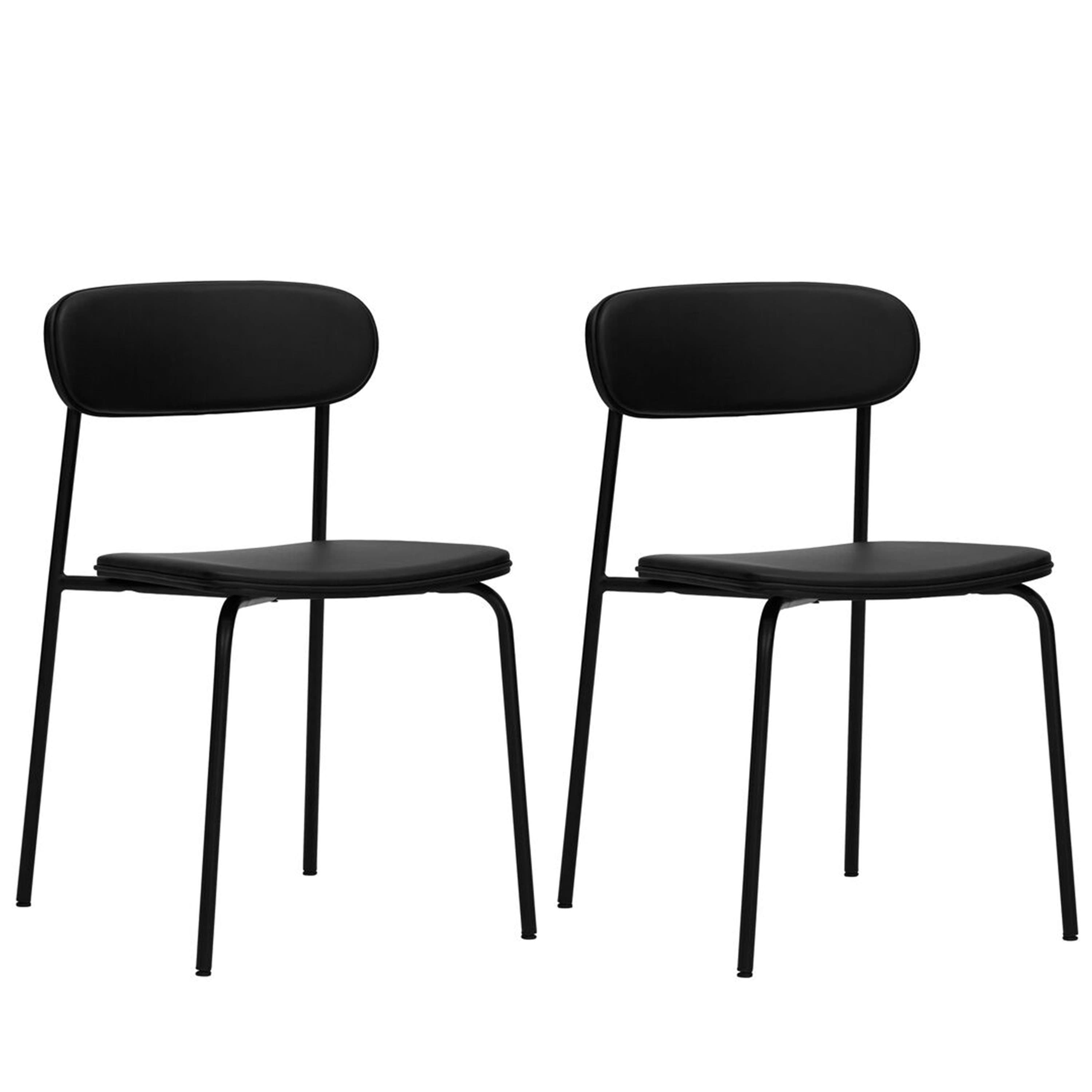 Pova Dining Chair Black 2-pack