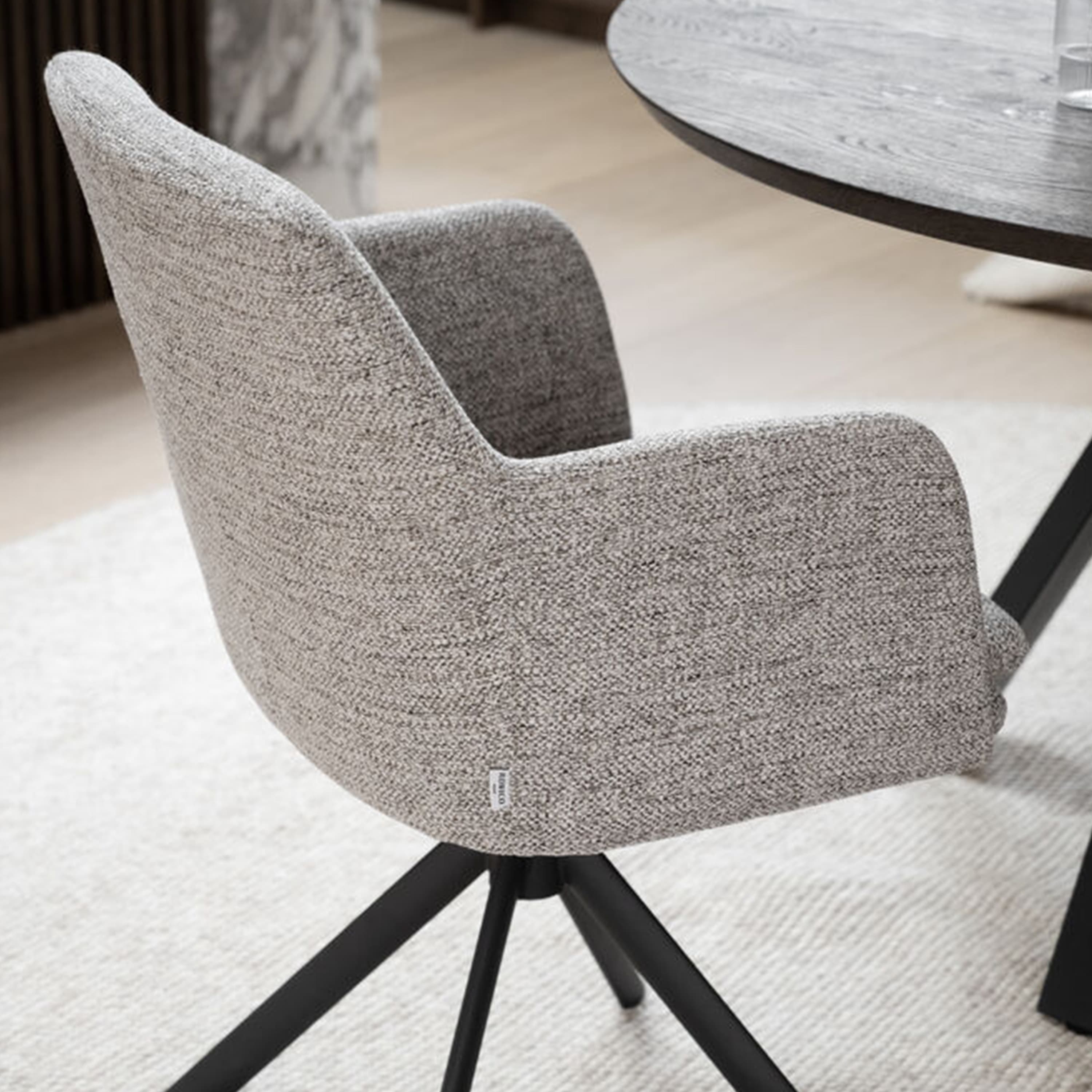 Gladstone Dining Armchair Dark Beige/Black