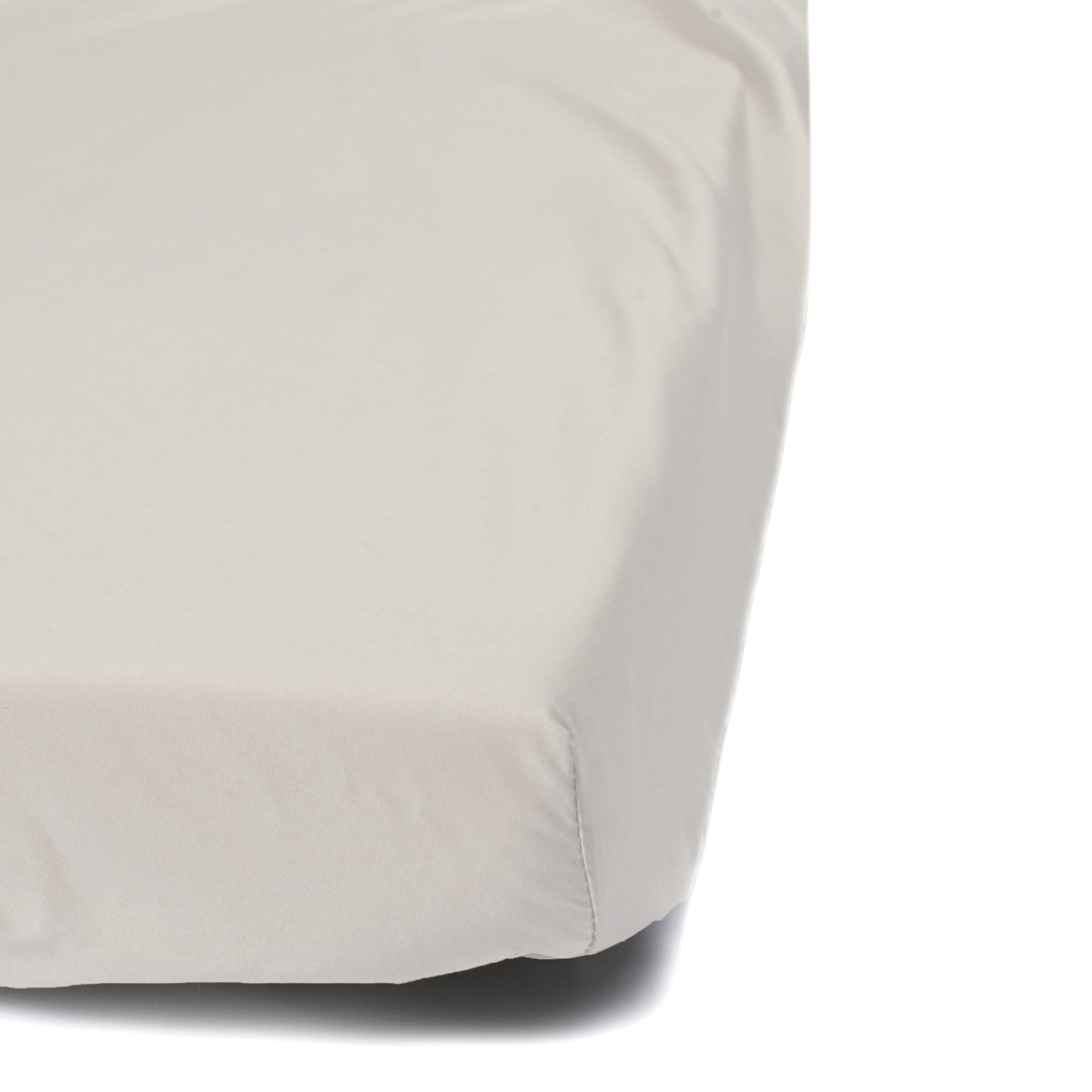 Dreamtime Fitted Sheet GOTS Percale Sand 90x200