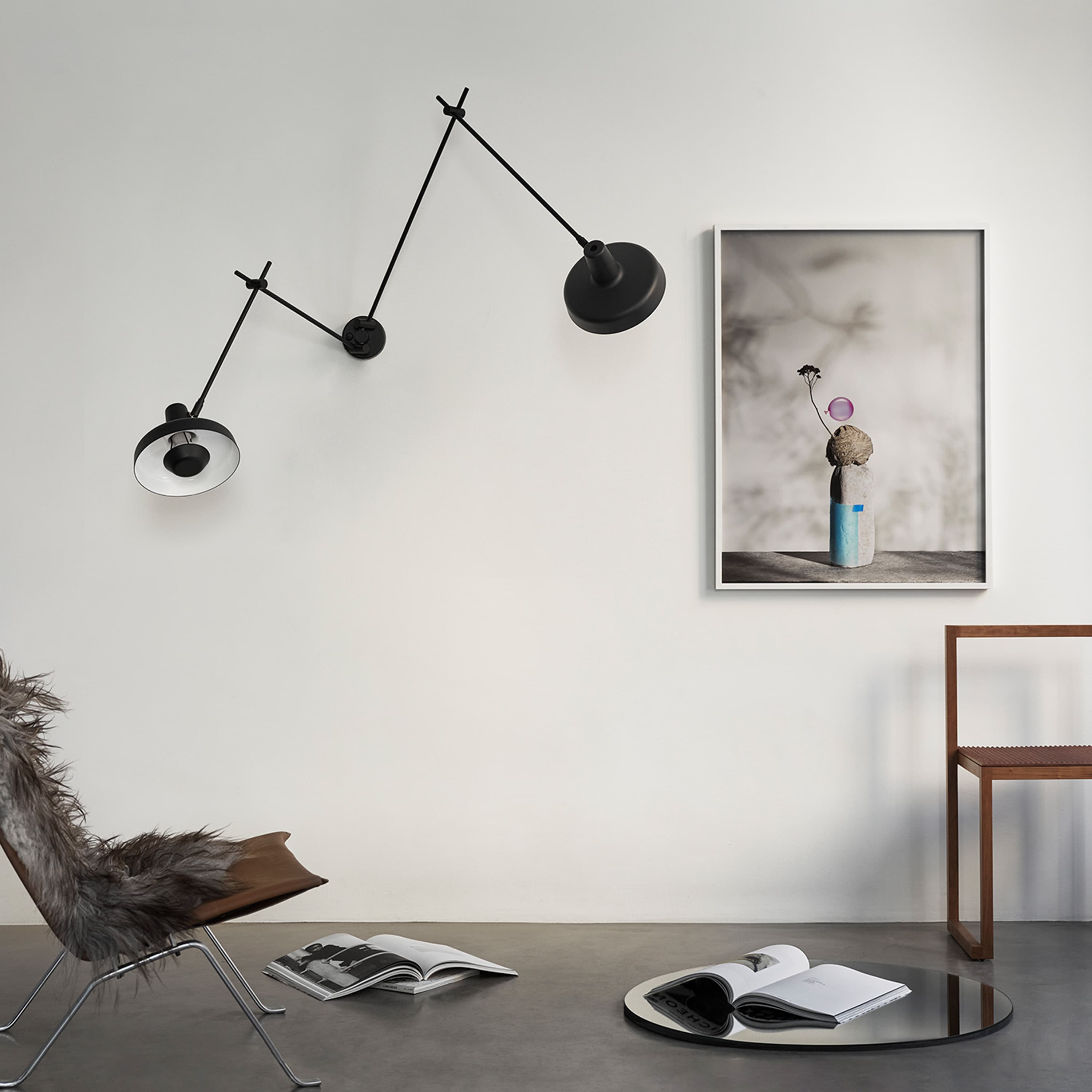 Arigato Wall Lamp Double Black
