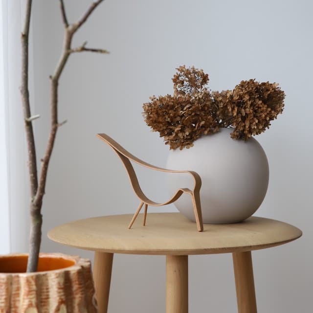 Woody Bird Decoration Oak Medium