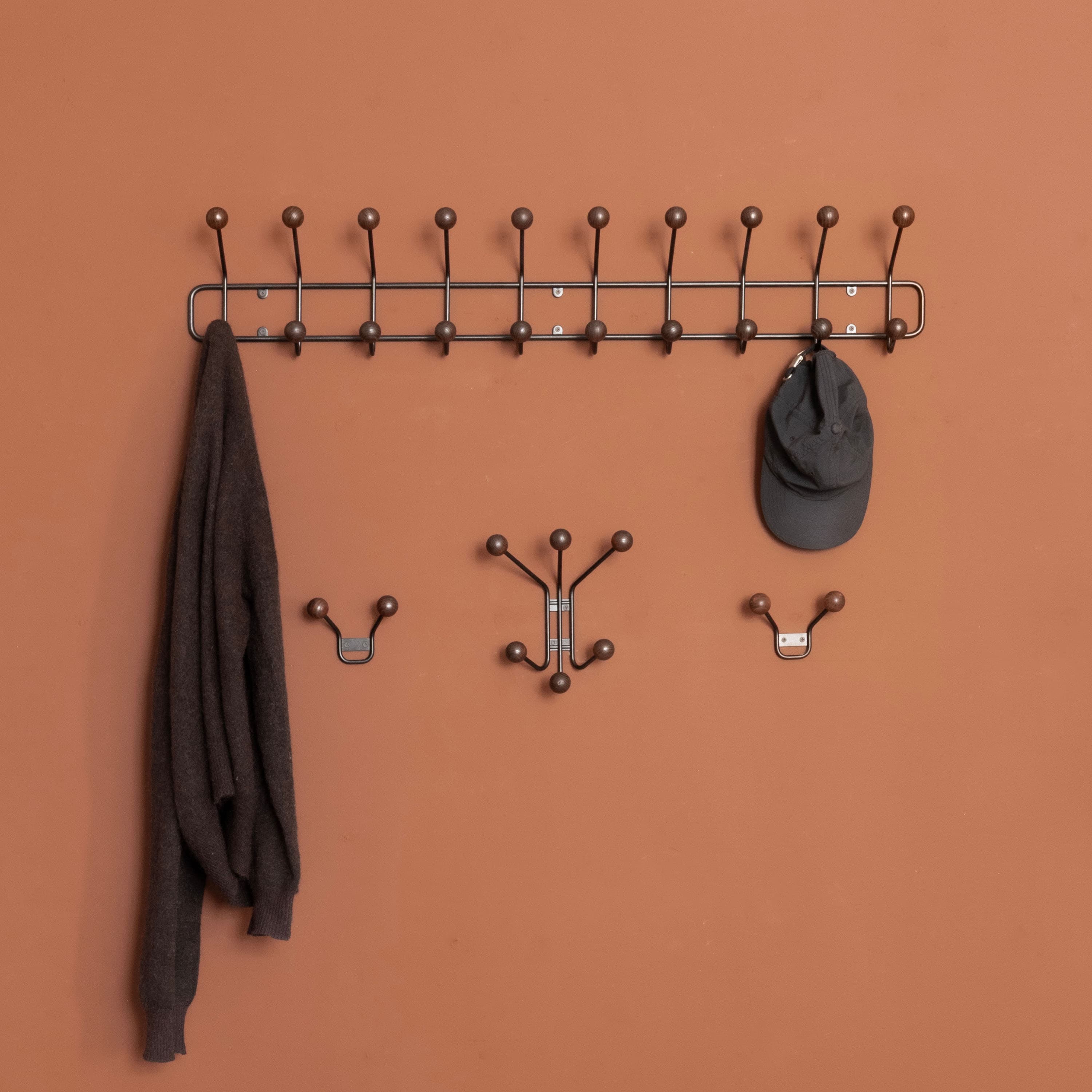 Bill Horizontal Coat Rack Greige 102cm