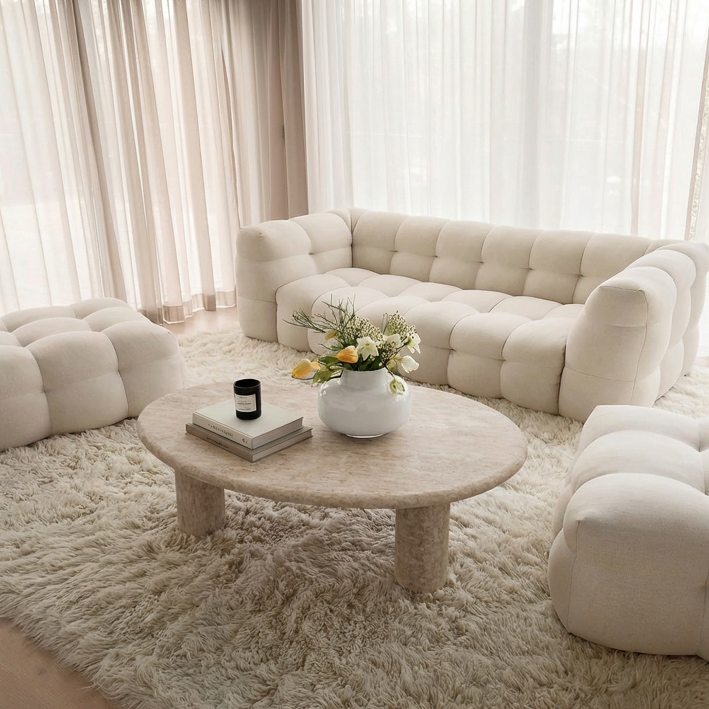 Luna Couchtisch Travertin 120cm