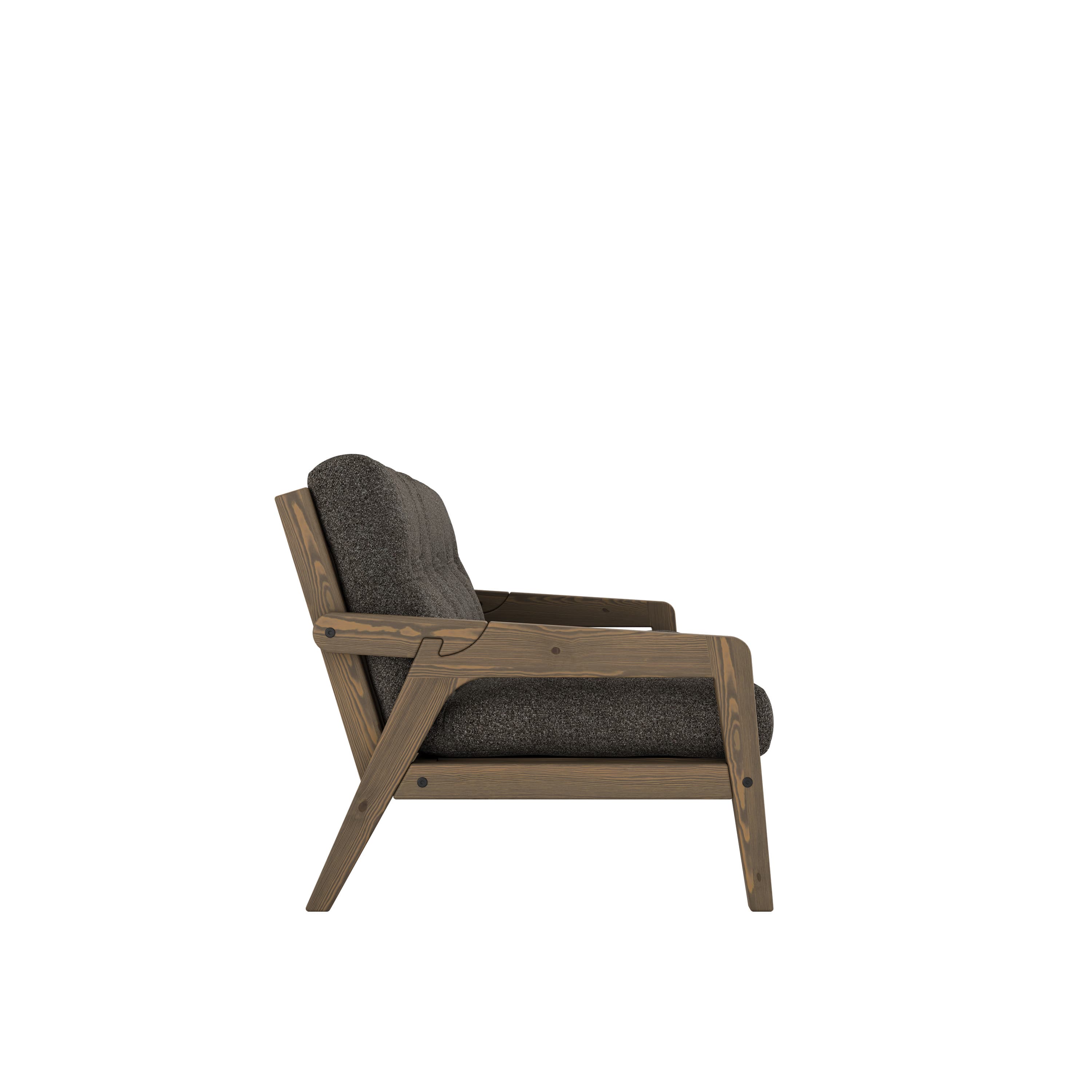 Grab Sofa Bed Carob Brown Lacquered/Mellow Brown 204cm