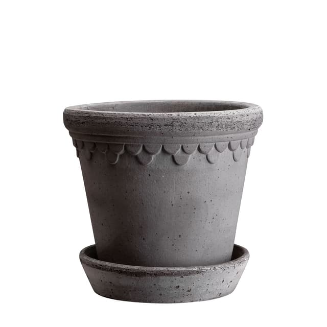 Københavner Pot with Saucer Raw Pink Terracotta Ø30
