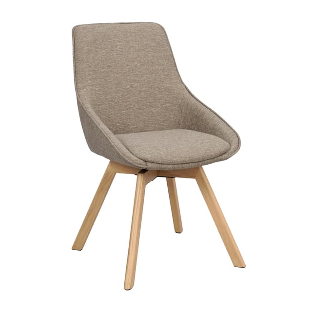 Alison Esszimmerstuhl Dunkelbeige/Eiche