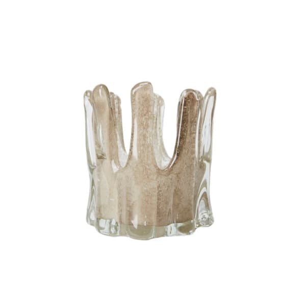 Candle Holder Taupe 14cm