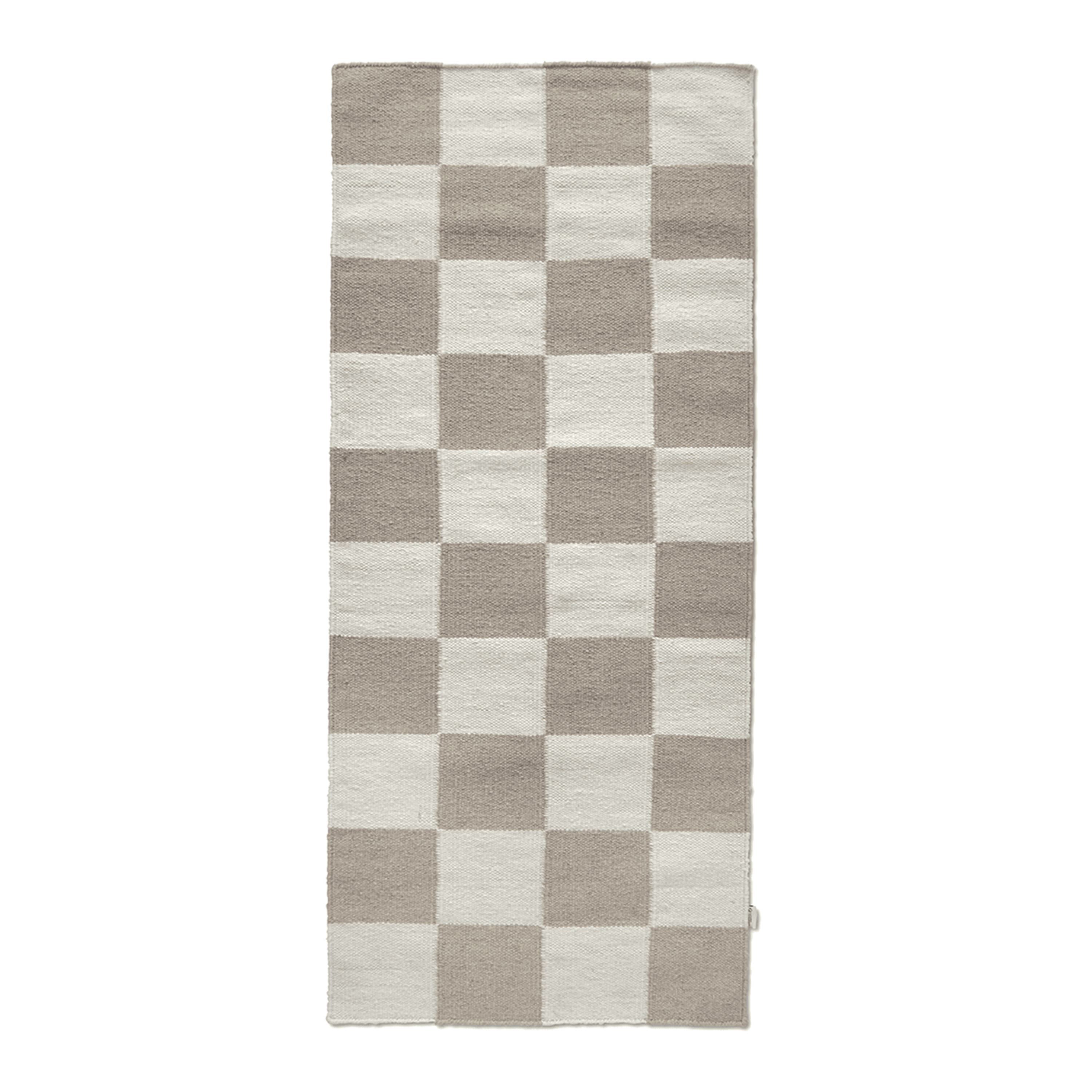 Square Teppichläufer Weiß/Natur 80x240
