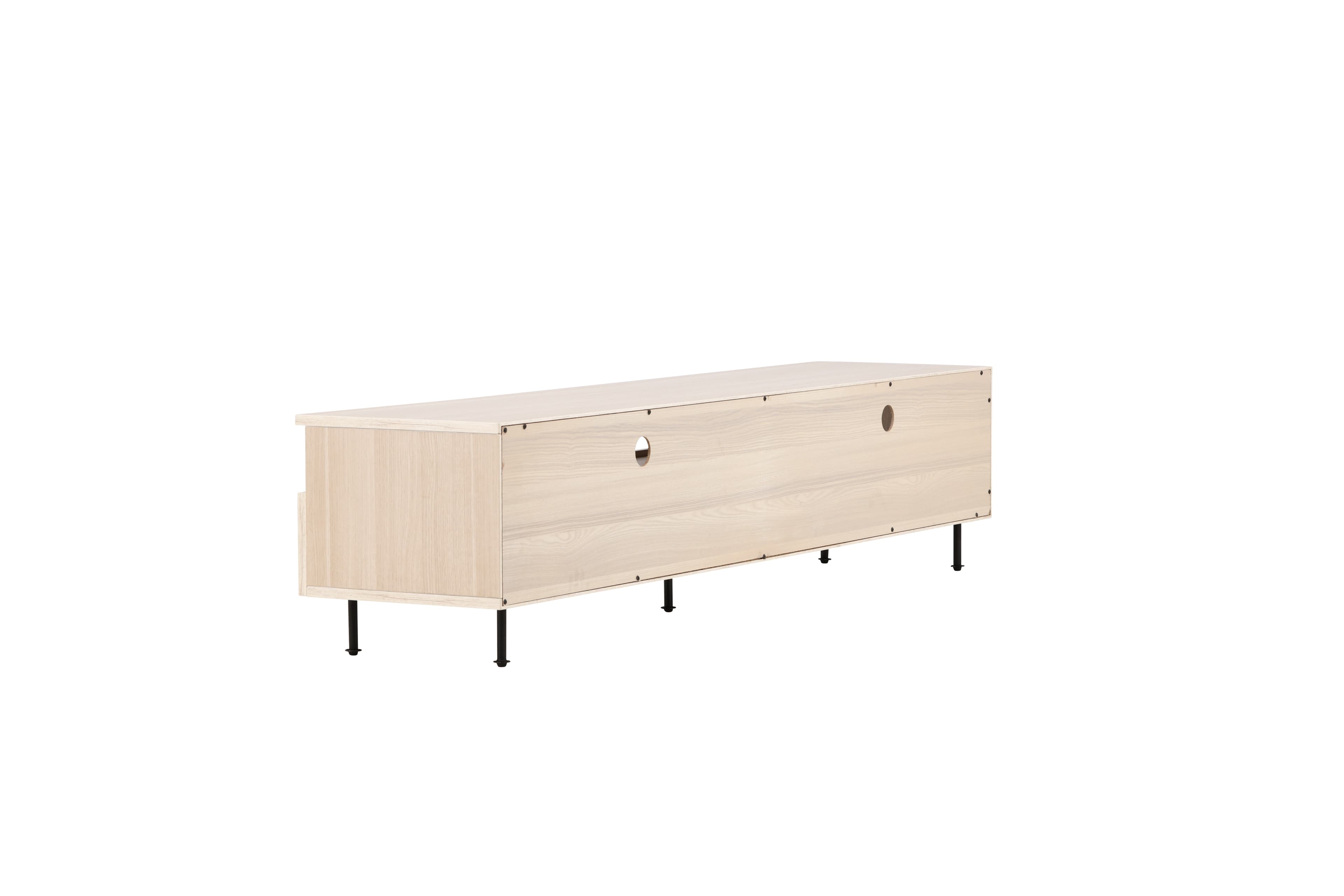 Navarra TV-Bänk Matte Black/Whitewash 180cm