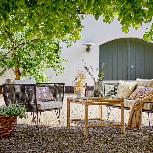 Mundo Loungesessel Schwarz/Natur