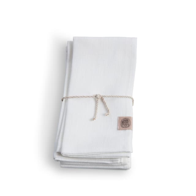 Klassische Servietten Leinen Off white 4er-Pack