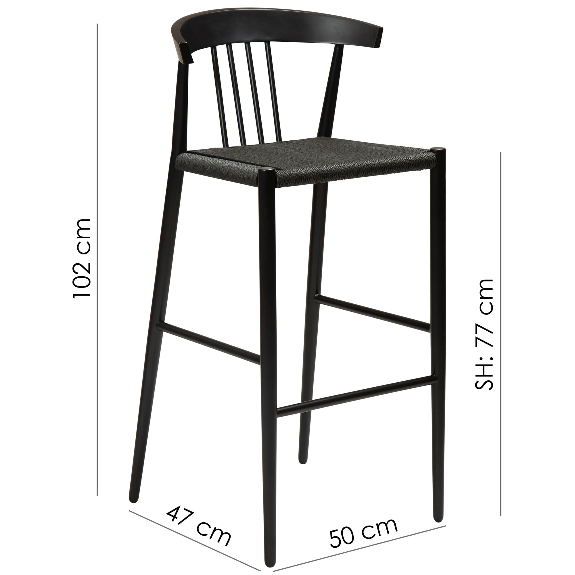 Sava Barhocker Schwarz 67cm