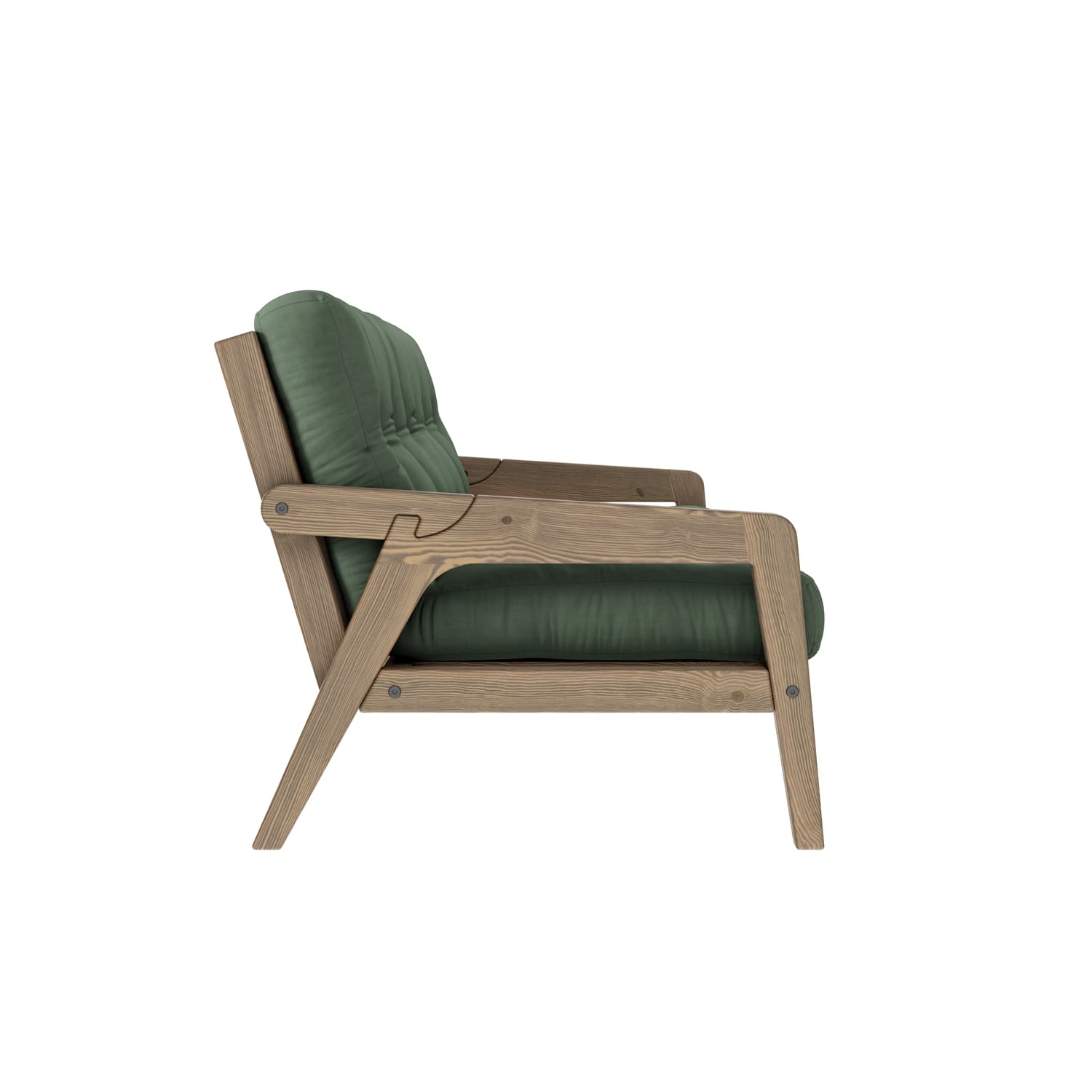 Grab Sofa Bed Brown/Olive Green 204cm