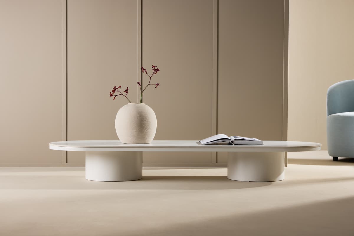 Narvik Coffee Table Beige 190x60