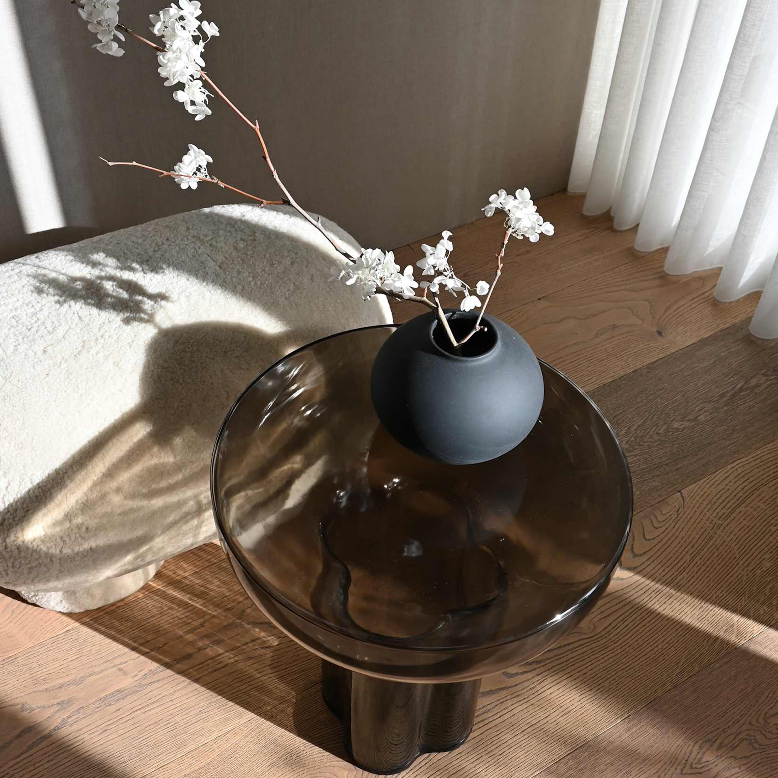 Crown Side Table Smoked Forest Tall