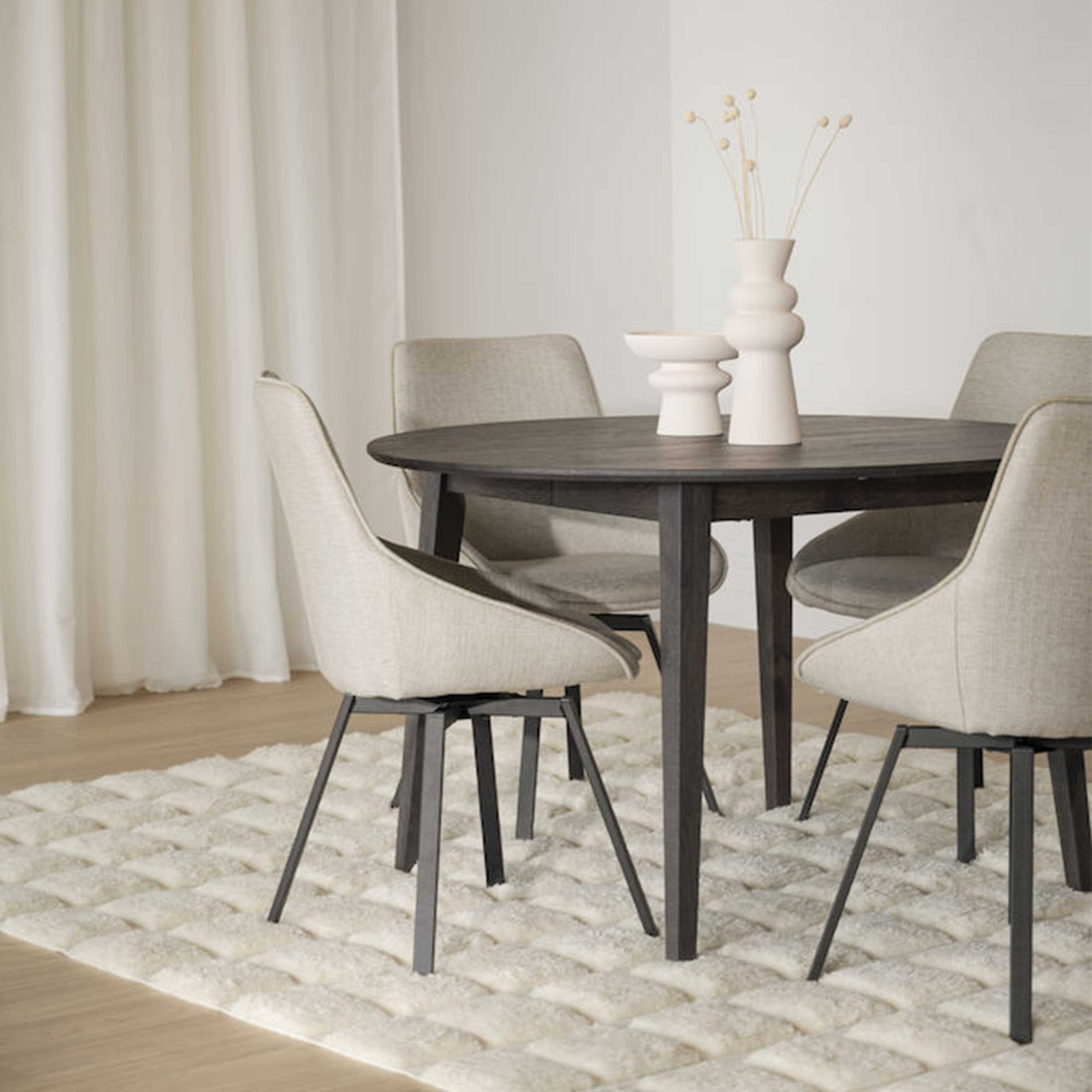 Filippa Dining Table Brown Ø120/165cm