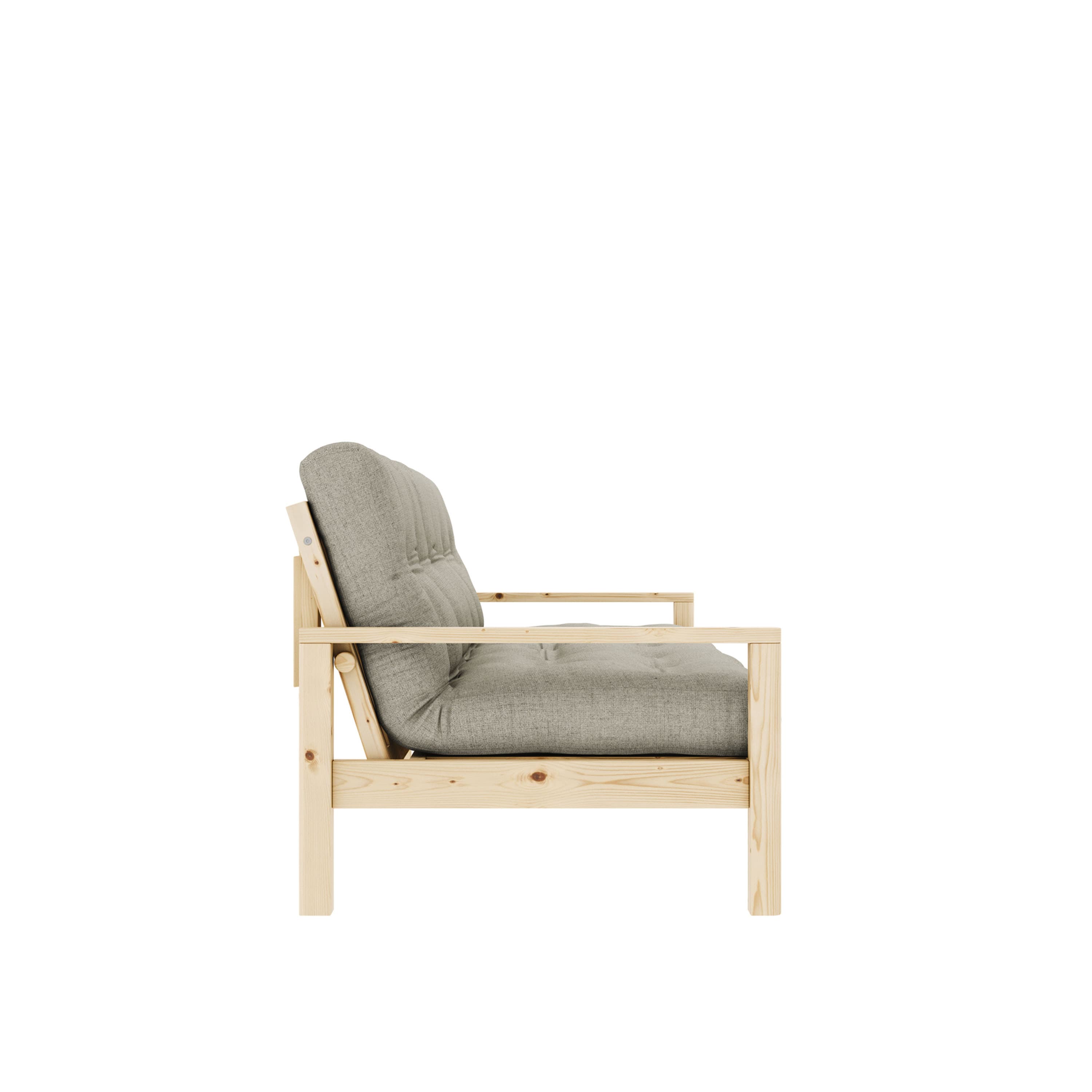 Knob Sofa Bed Natural/Linen 190cm