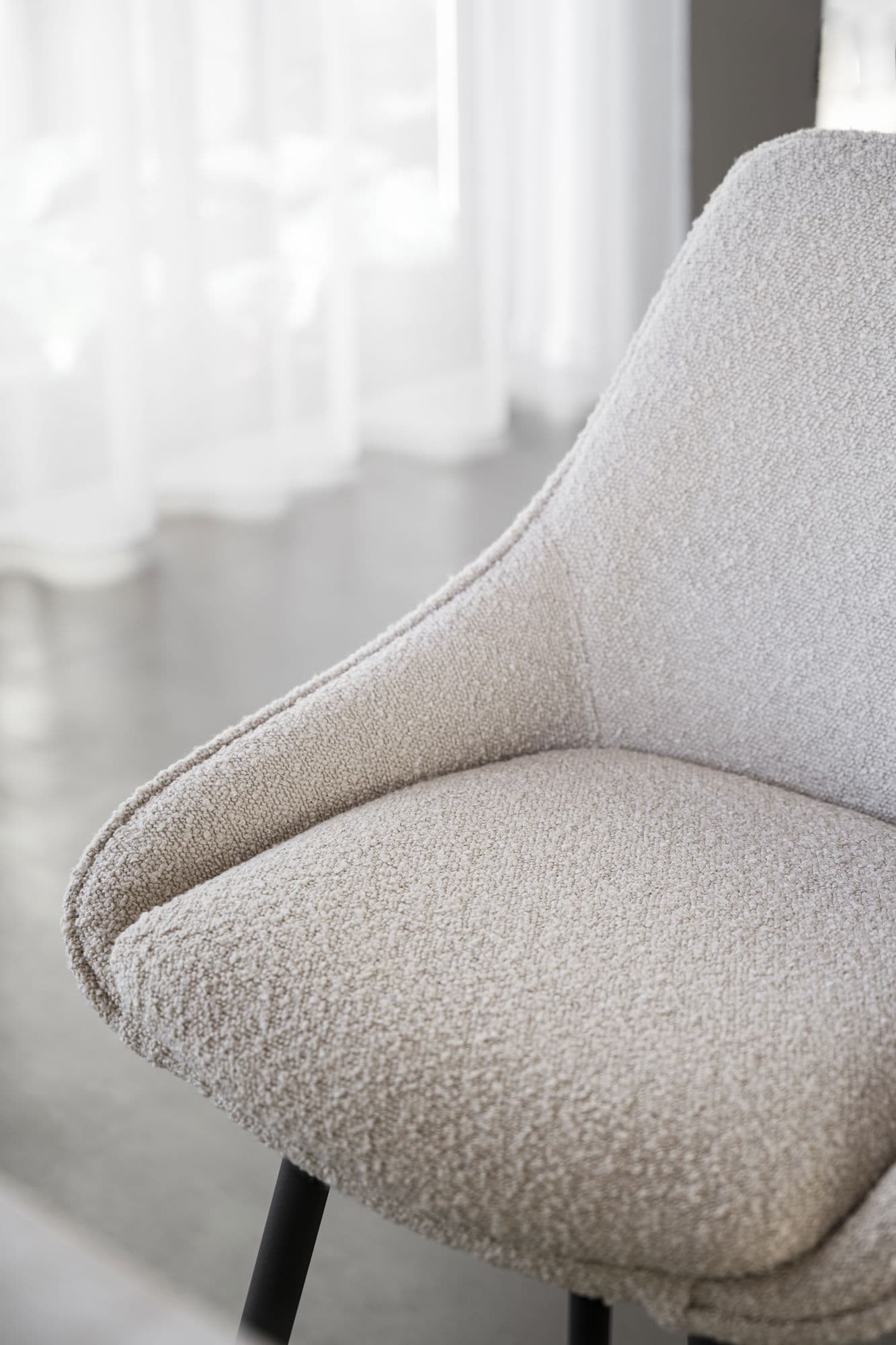 Sierra Barhocker Bouclé Beige