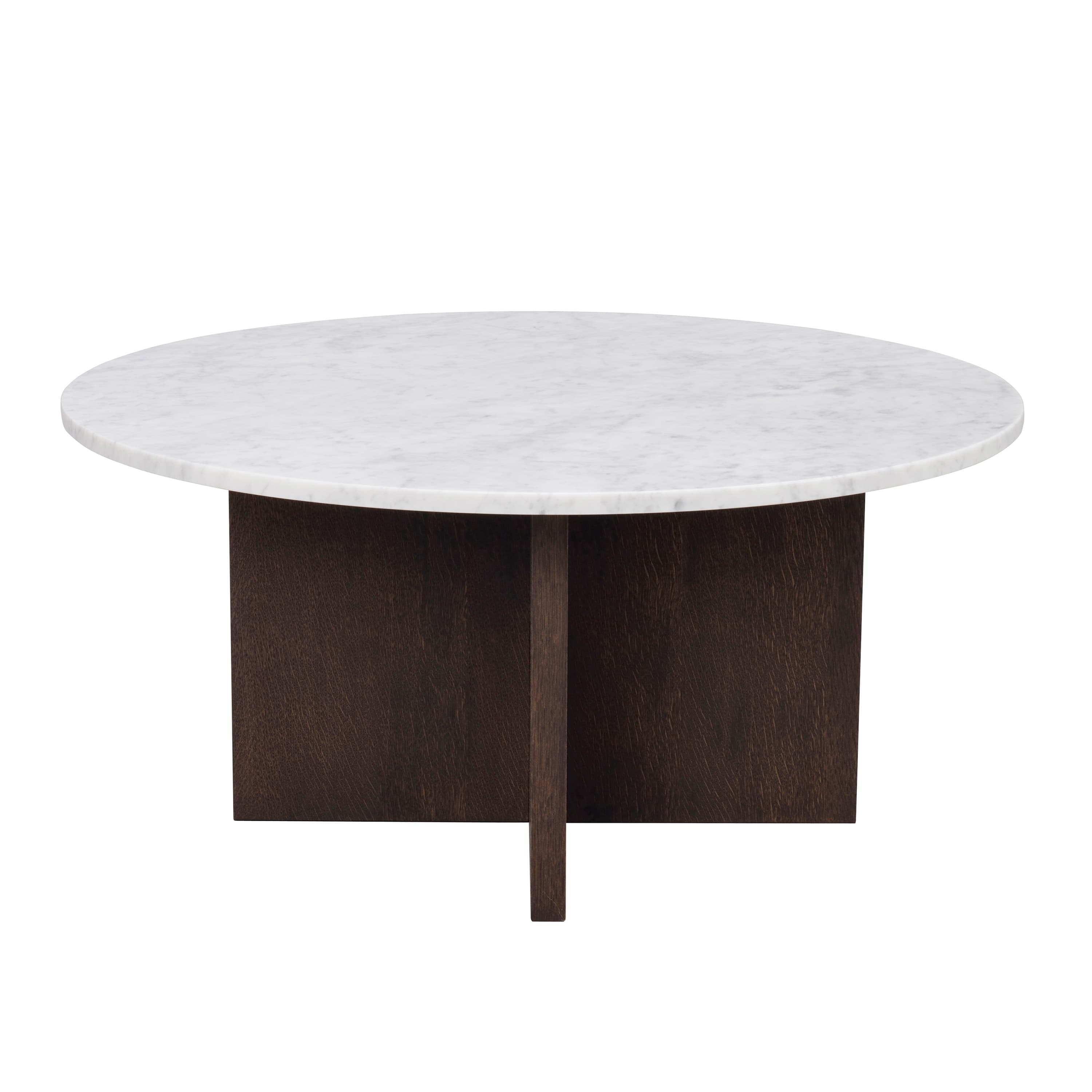 Brooksville Couchtisch Weißer Marmor/Eiche Ø90
