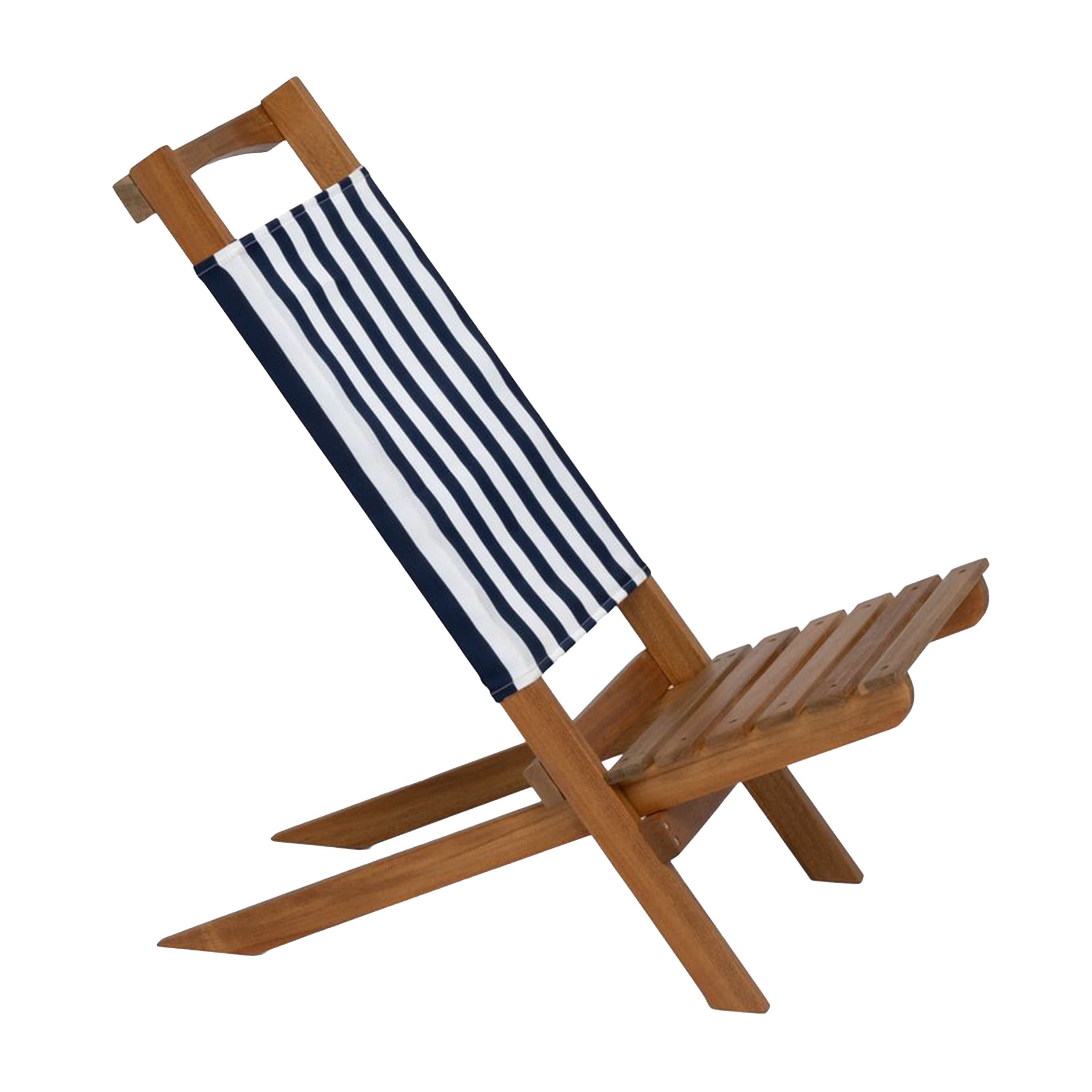 Mölle Liegestuhl Blau/Weiß 71cm