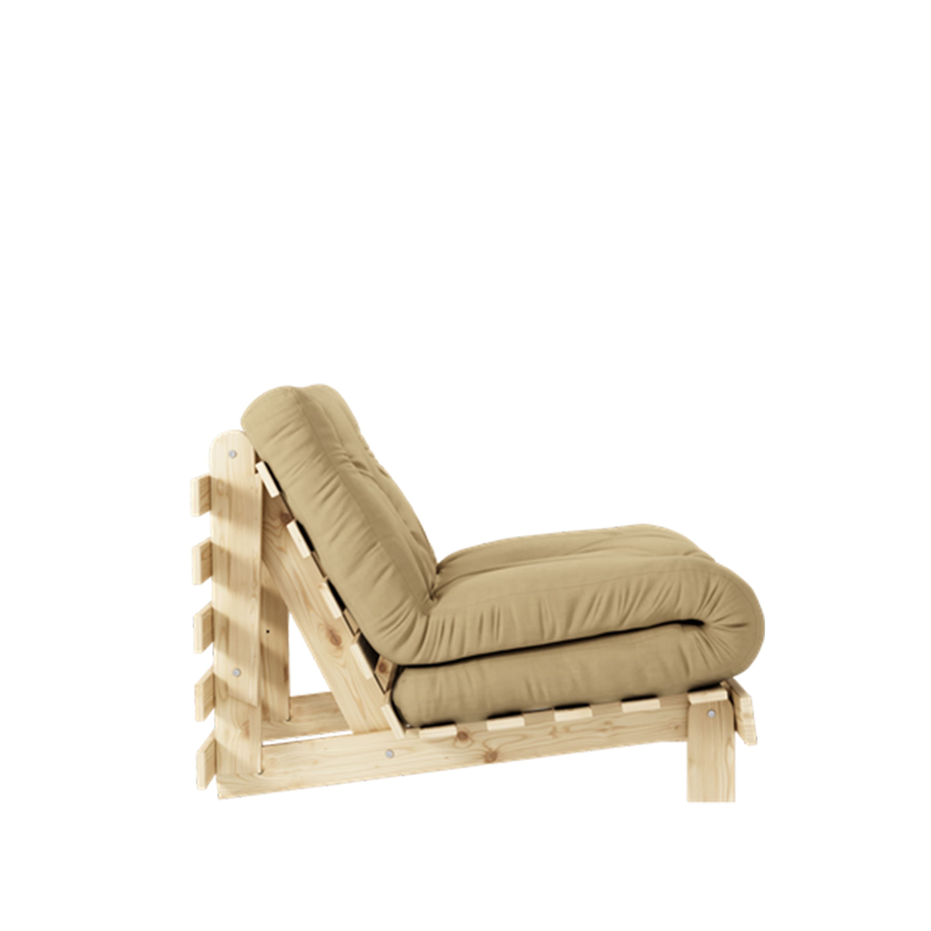 Roots Sofa Bed Chair Natural/Wheat Beige 90cm
