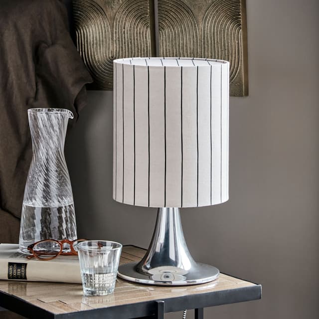 Tulip Table Lamp Silver 38cm
