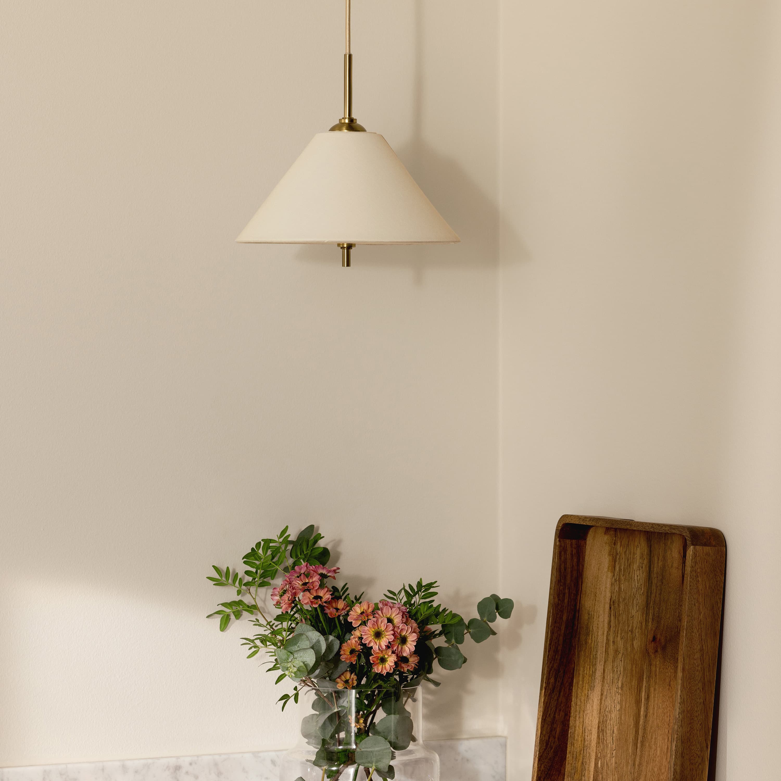 Iris Pendelleuchte Creme Ø25