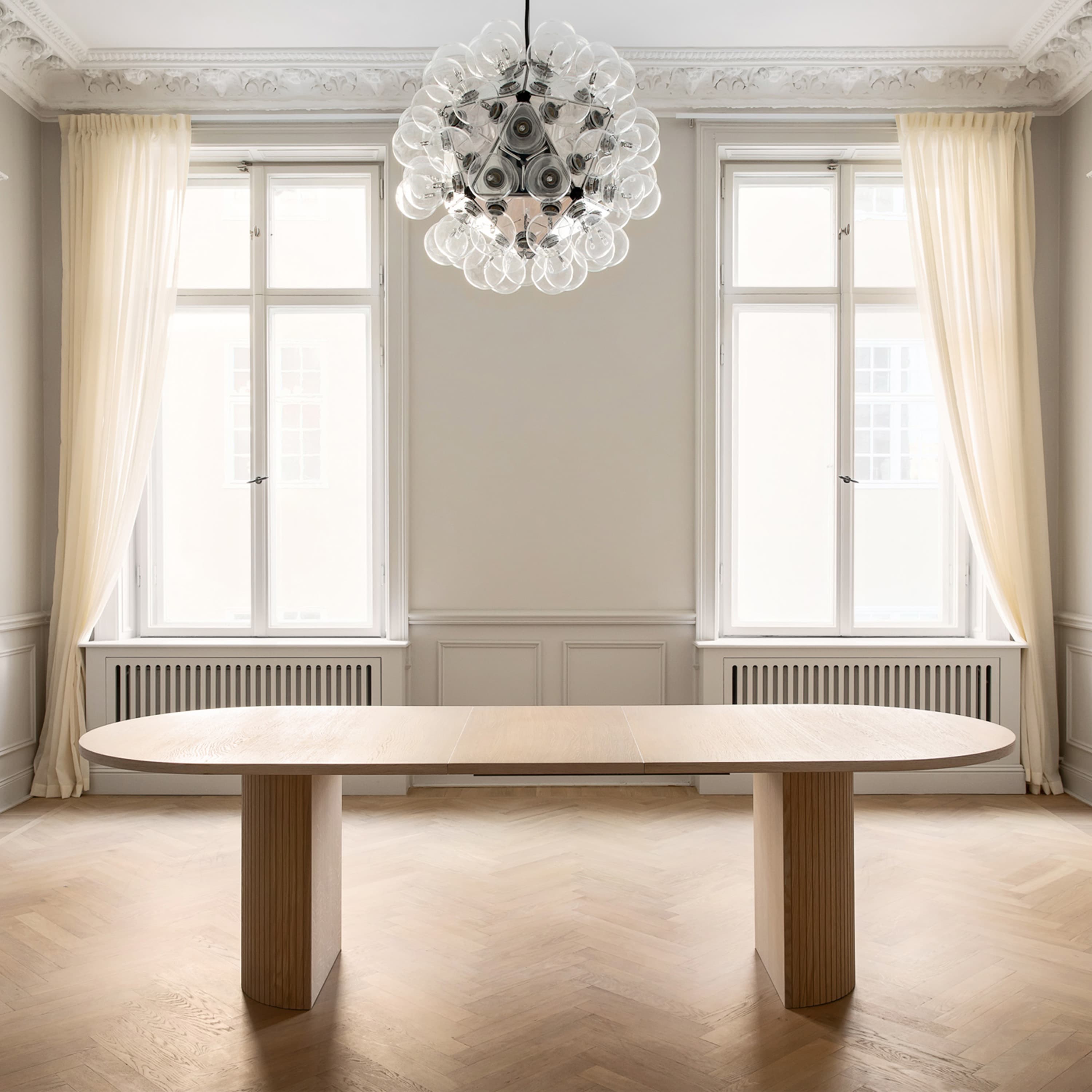 Bauer Esstisch Weiß Geölte Eiche 220+50