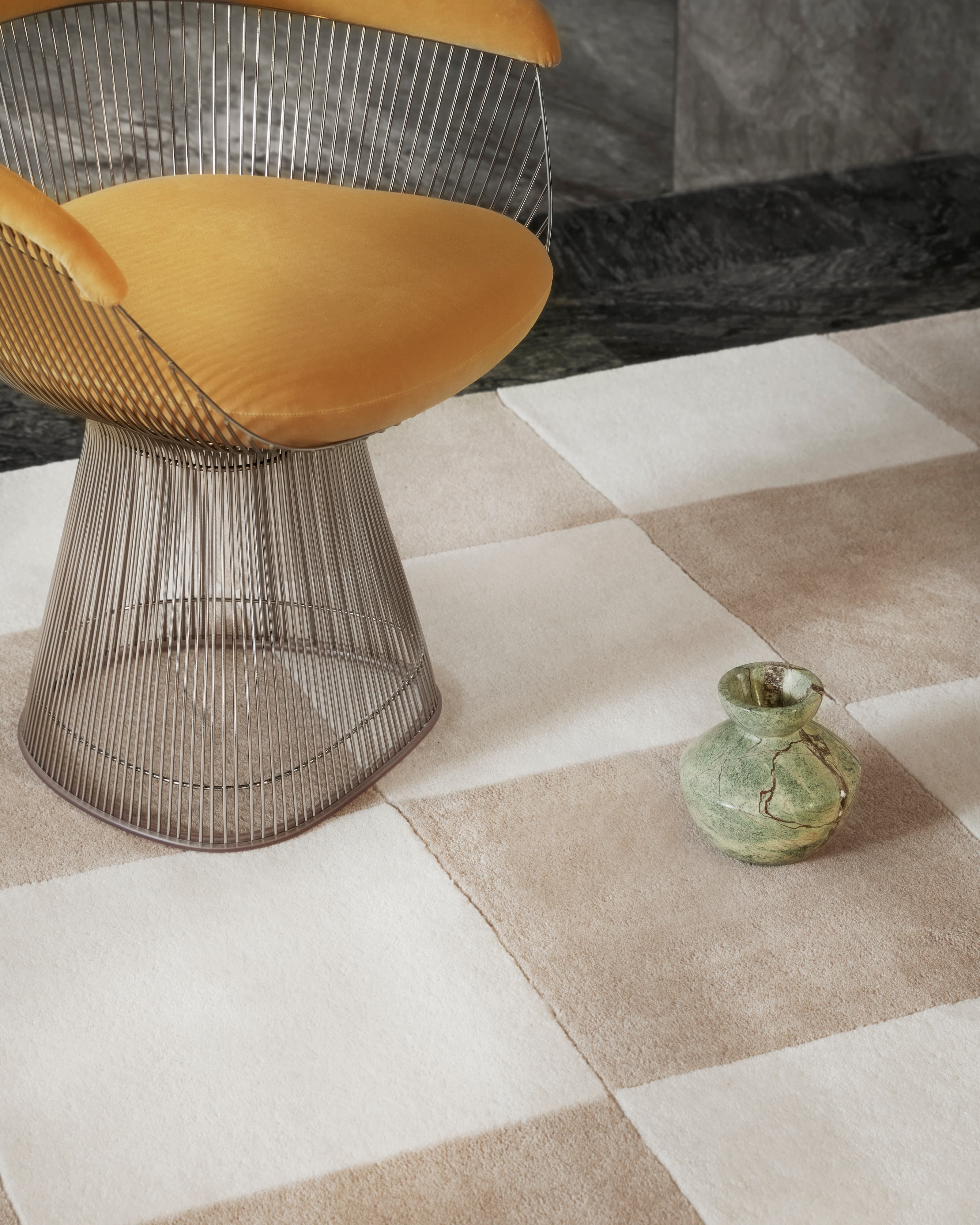 Hafstrom Wollteppich Beige/Weiß 170x240