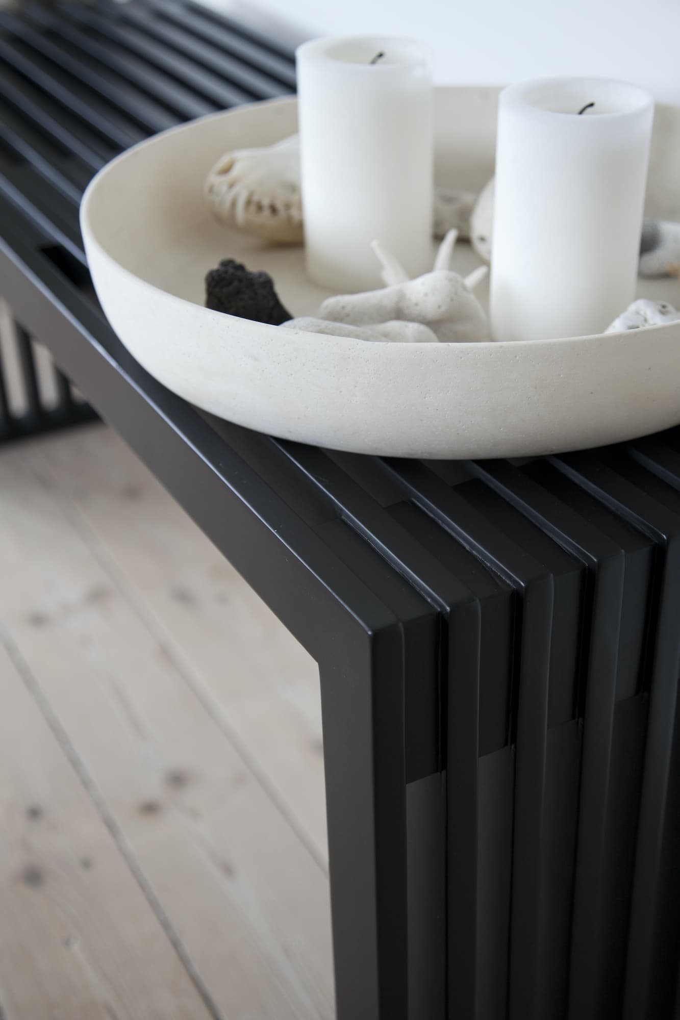 Rib Bank Schwarz 104cm