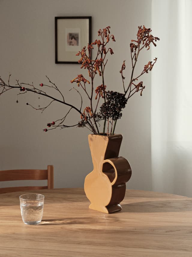 Etta Vase Cinnamon Sand 19cm