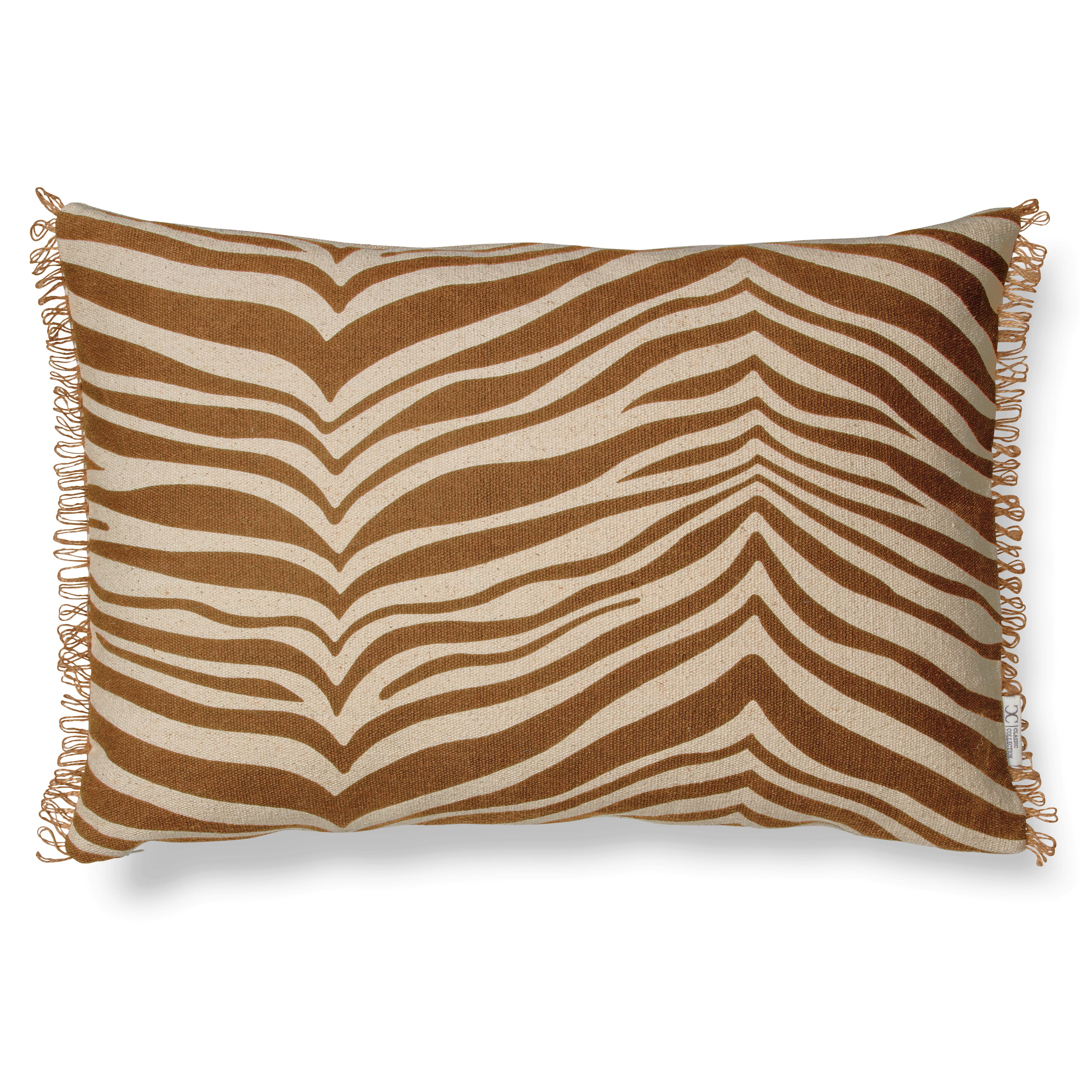 Zebra Decorative Cushion Glazed Ginger 40x60
