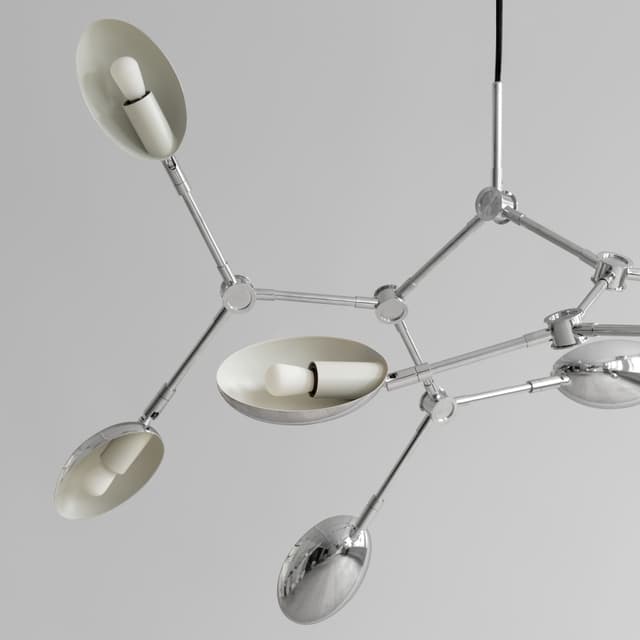 Drop Mini Deckenleuchte Chrome 111cm