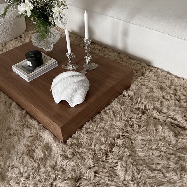 Fluffy Flokati Teppich Camel 240x350 cm