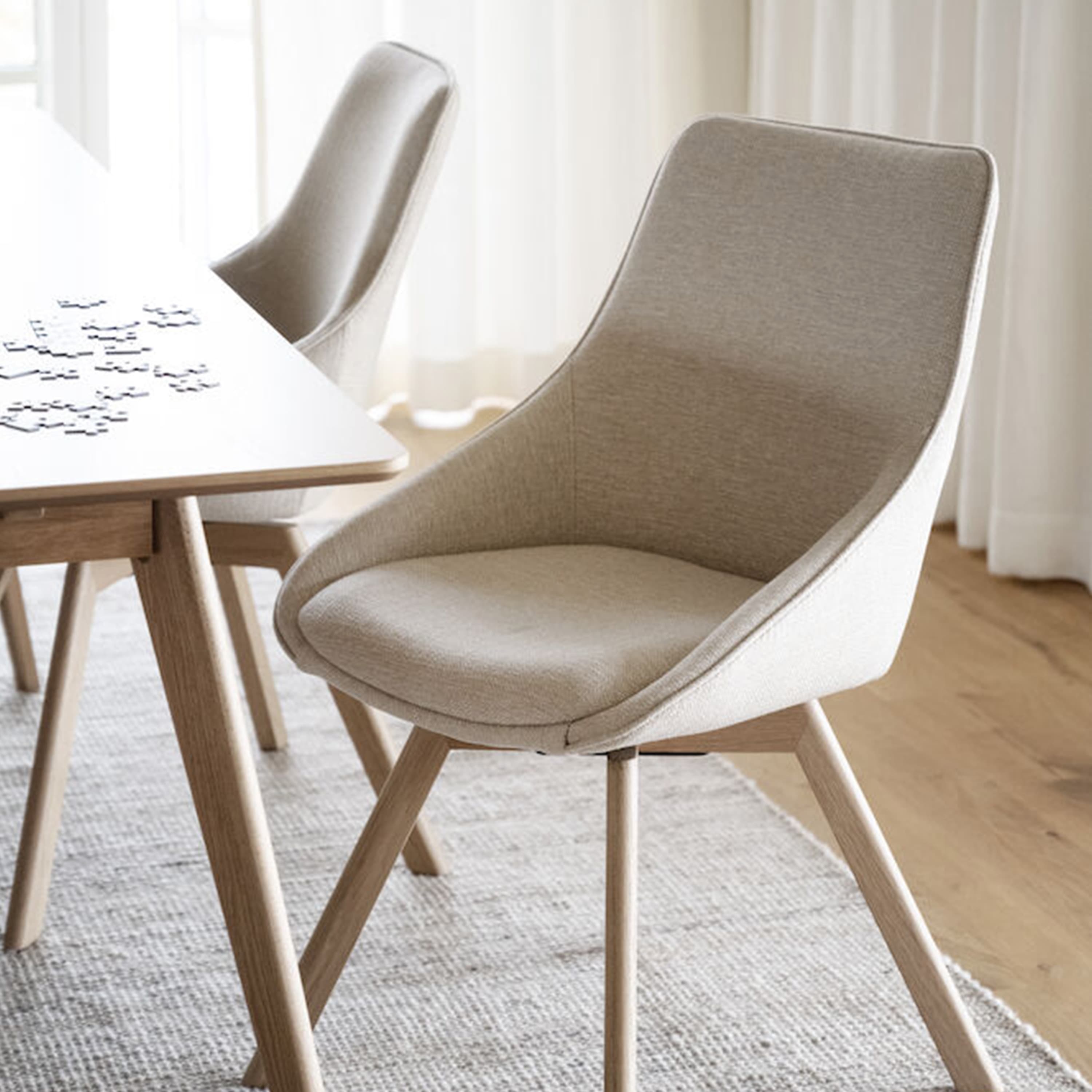 Alison Esszimmerstuhl Hellbeige/Eiche
