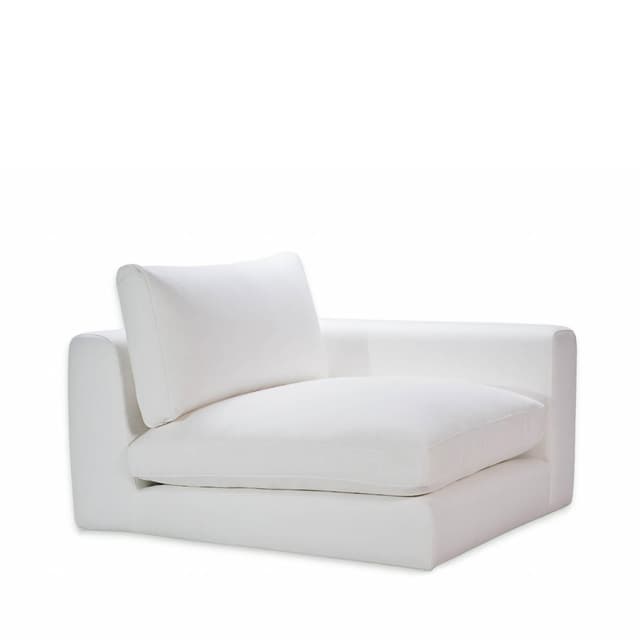 Capri 1-seater Sofa Module Right Armrest White 107cm