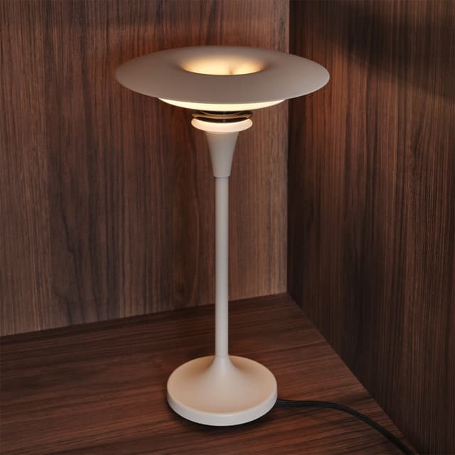 Diablo Tischlampe Mattweiß/Rosé Silber Ø30