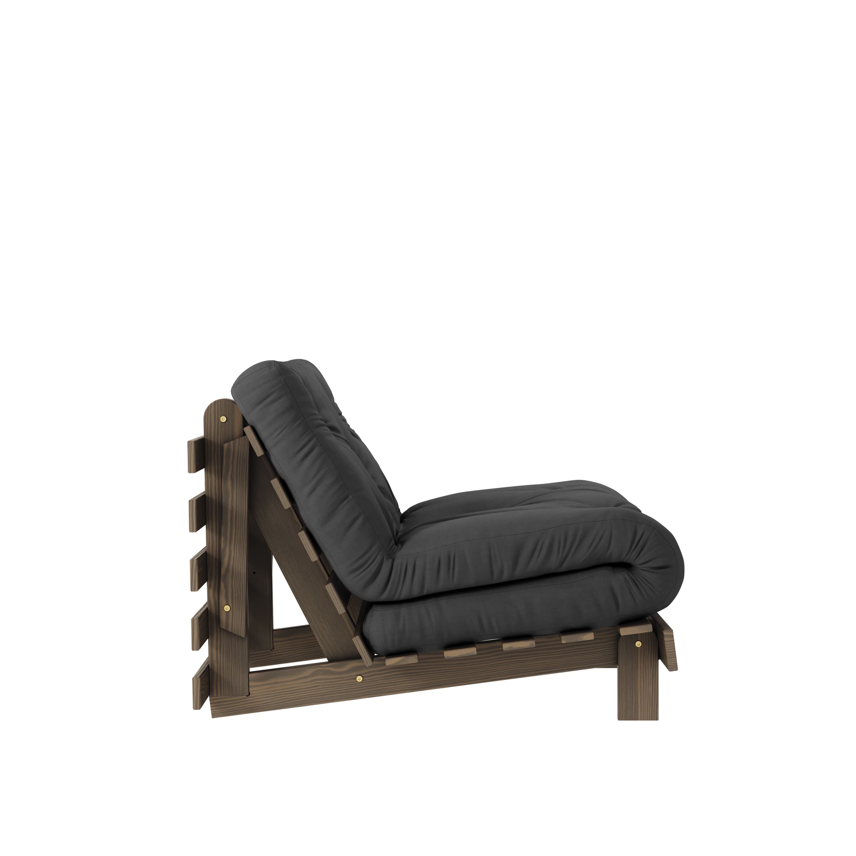 Roots Sofa Bed Chair Brown/Dark Grey 90cm
