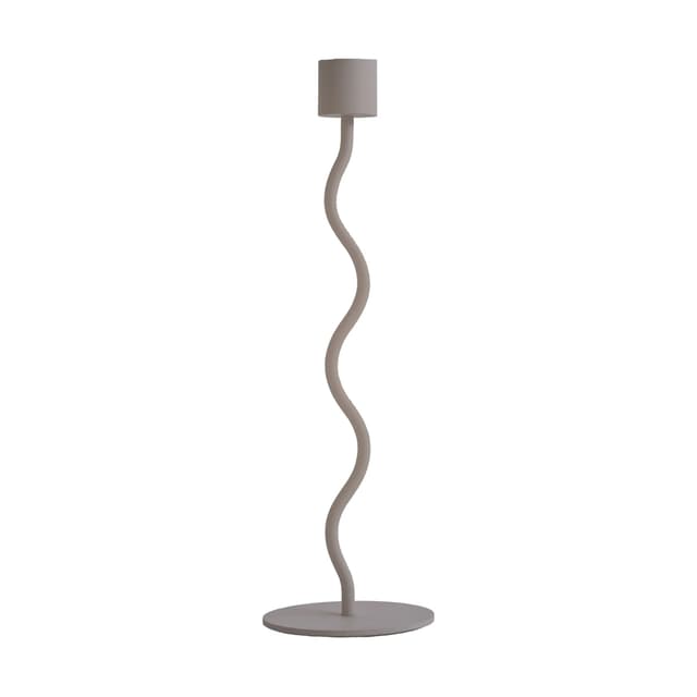 Curved Candle Holder Taupe 26cm
