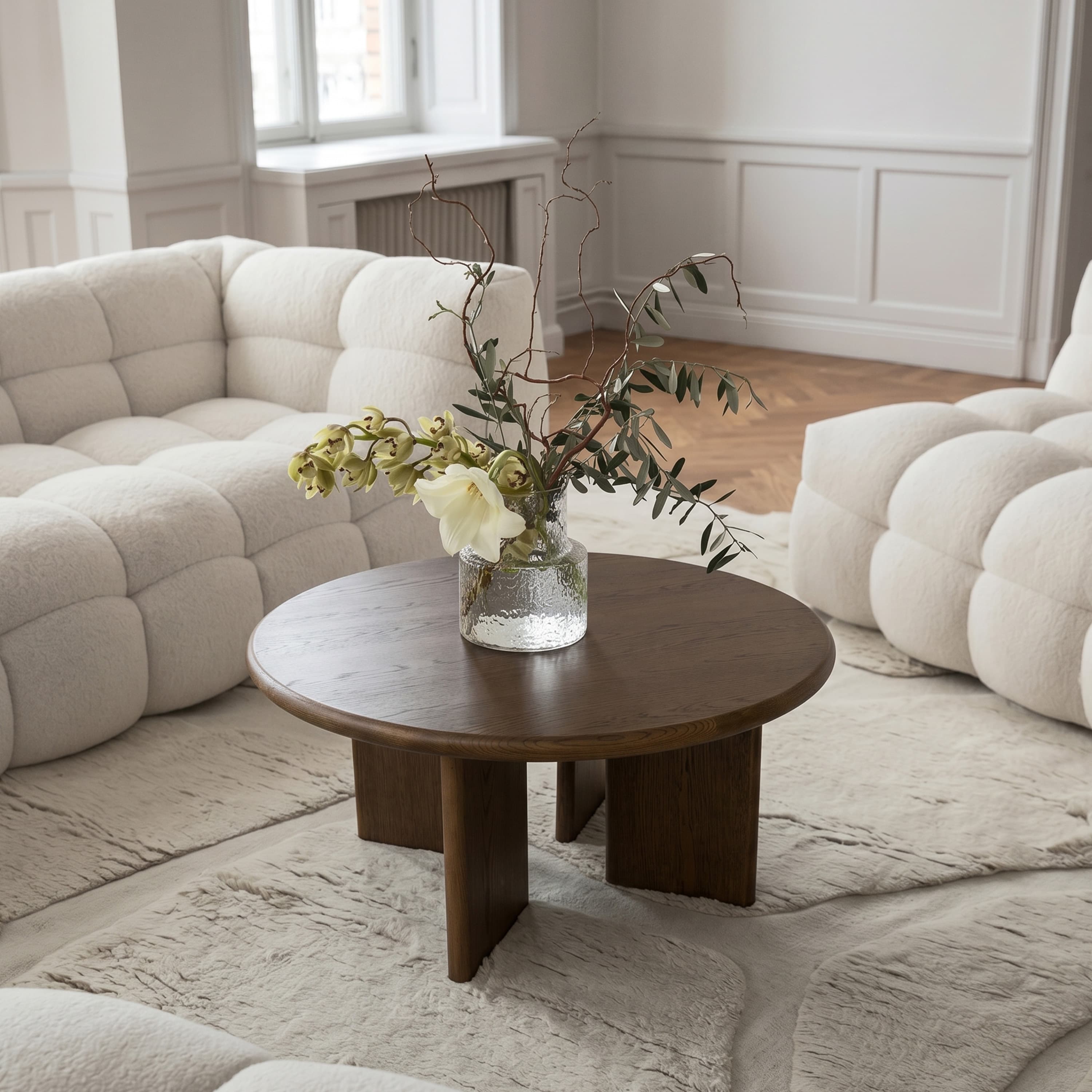 Ollie Couchtisch Braun gebeizte Eiche 90 cm