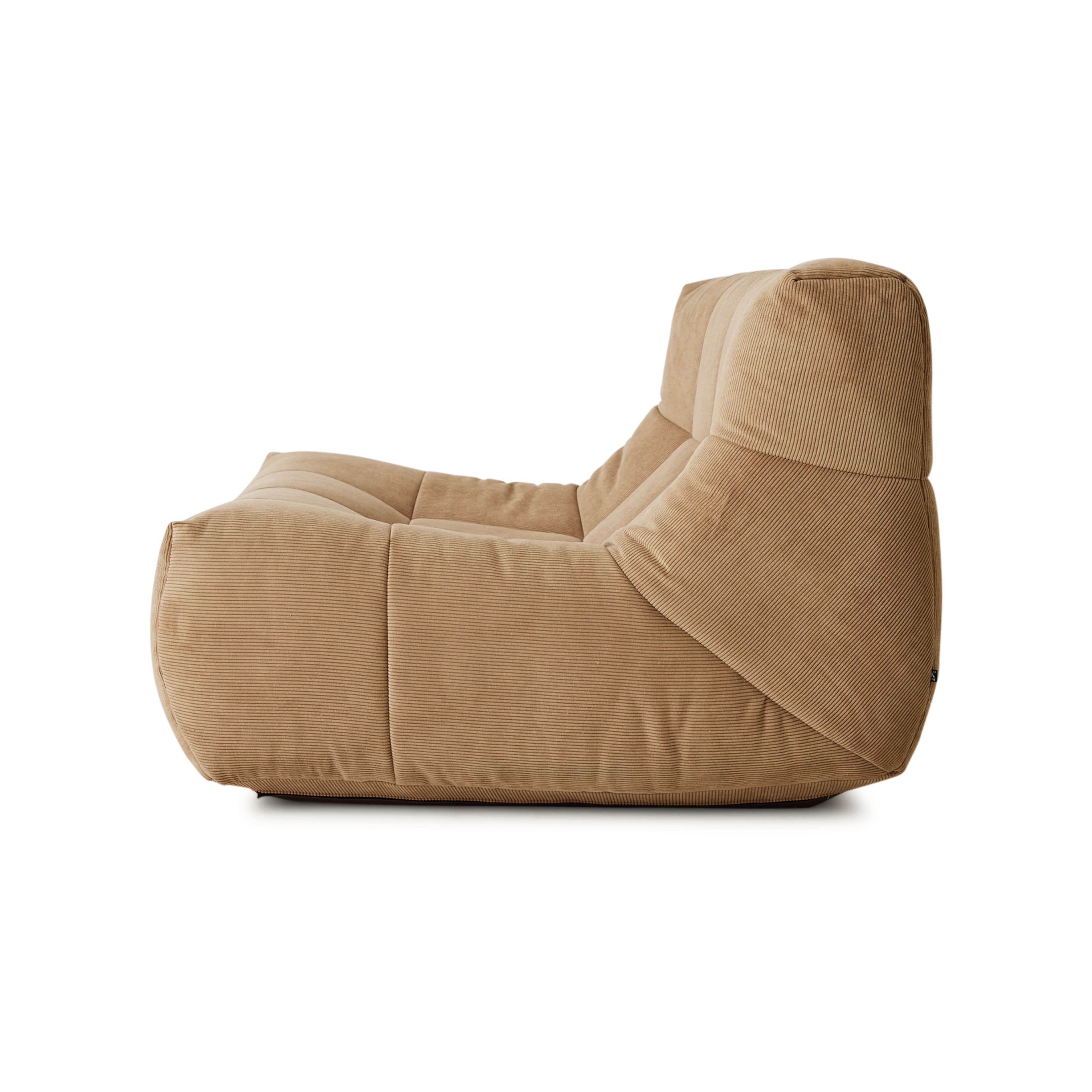 Lazy Lounge Lounge Sessel Corduroy Rippe Braun