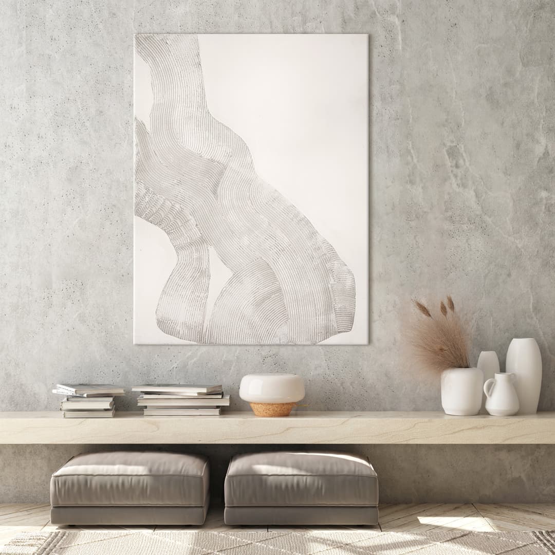 White Skulptur 1 Bild Ohne Rahmen 90x120cm