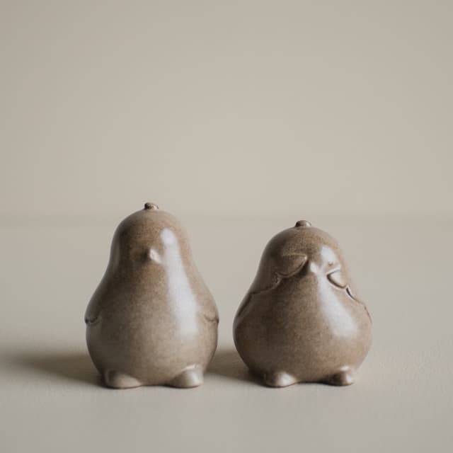 Chubby Chicken Dekoration Beige 2er-Set