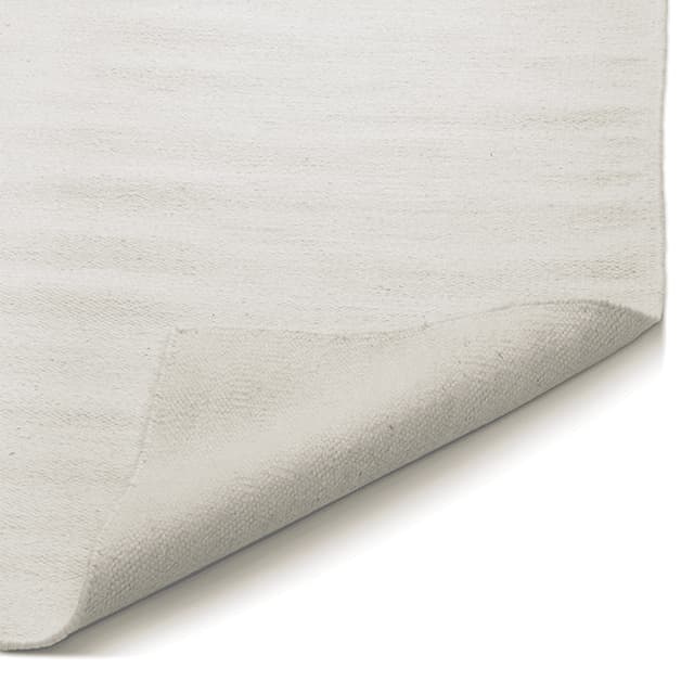 Plain Wollteppich Off White 170x230