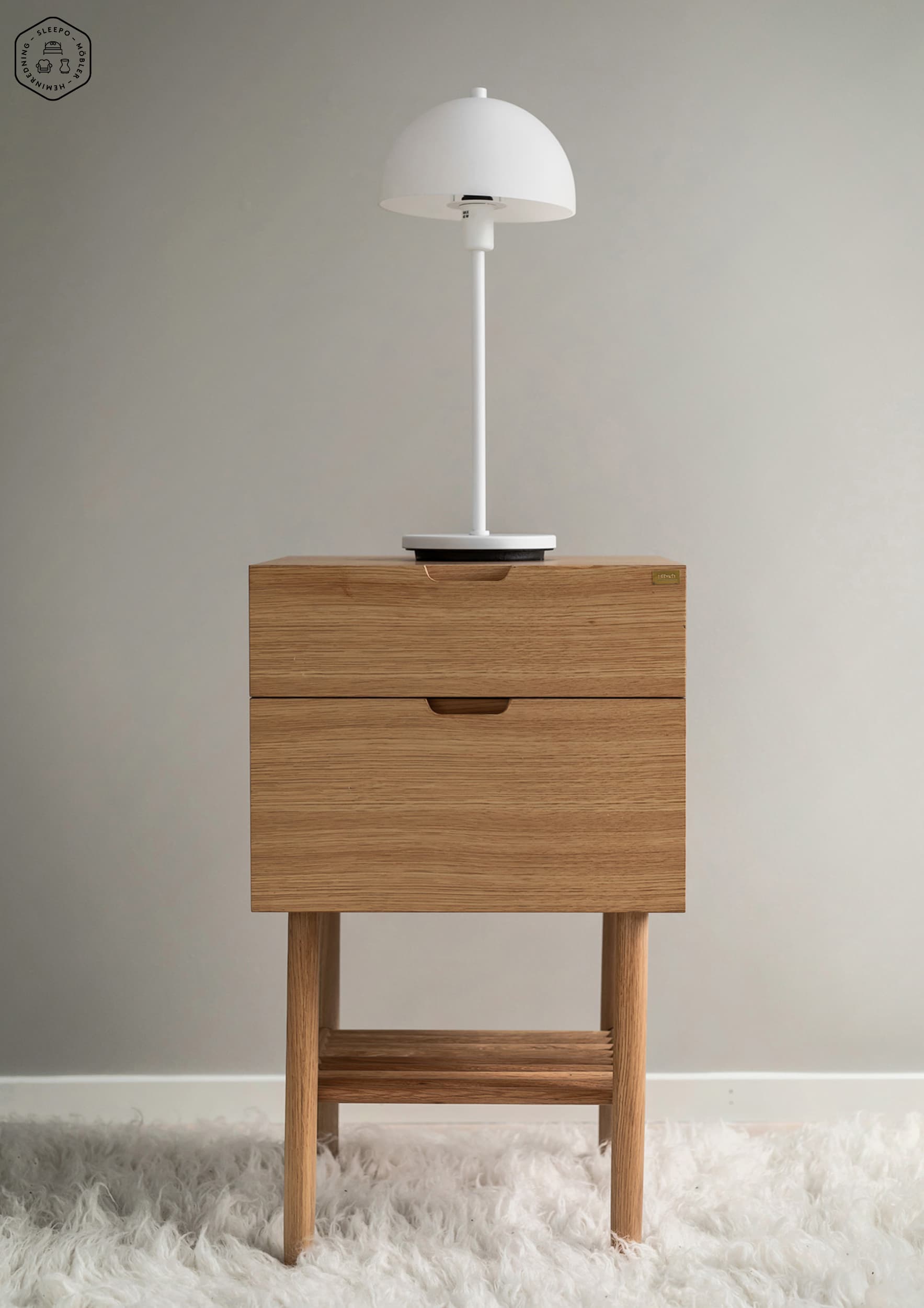Acorn Bedside Table FSC 70cm