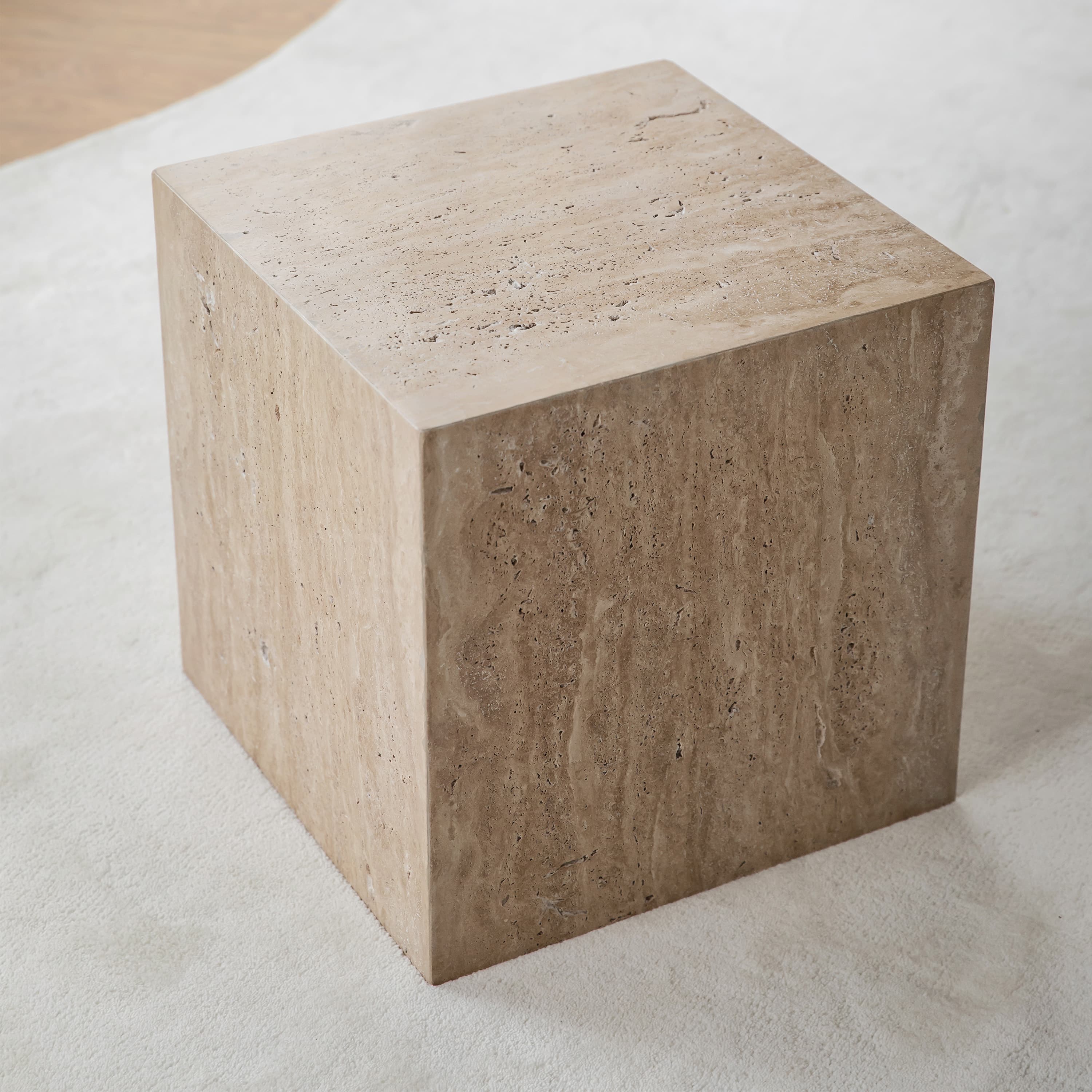 Tilly Side Table Travertine 40cm