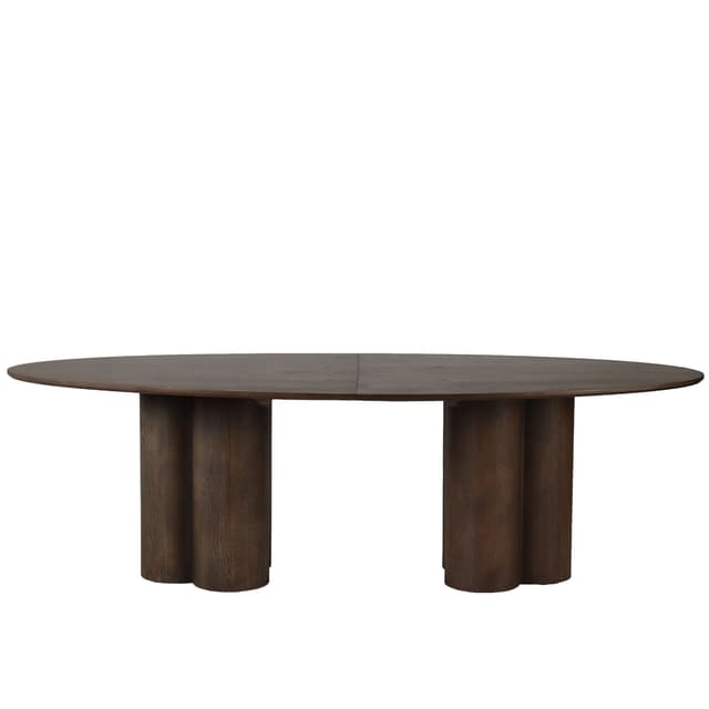Laura Dining Table Brown Stained Oak 240+50