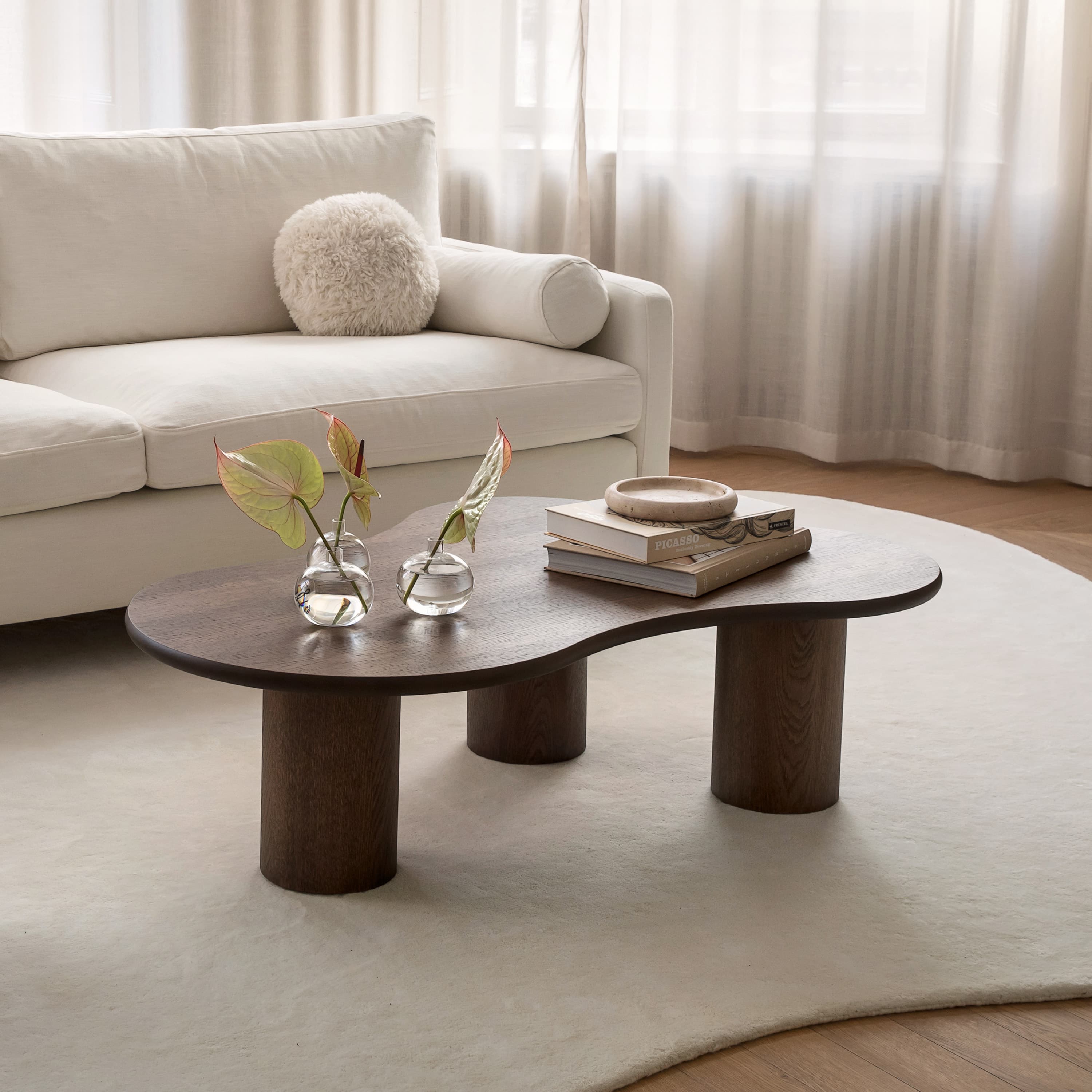 Mocha Couchtisch Braun Gebeizt 120cm